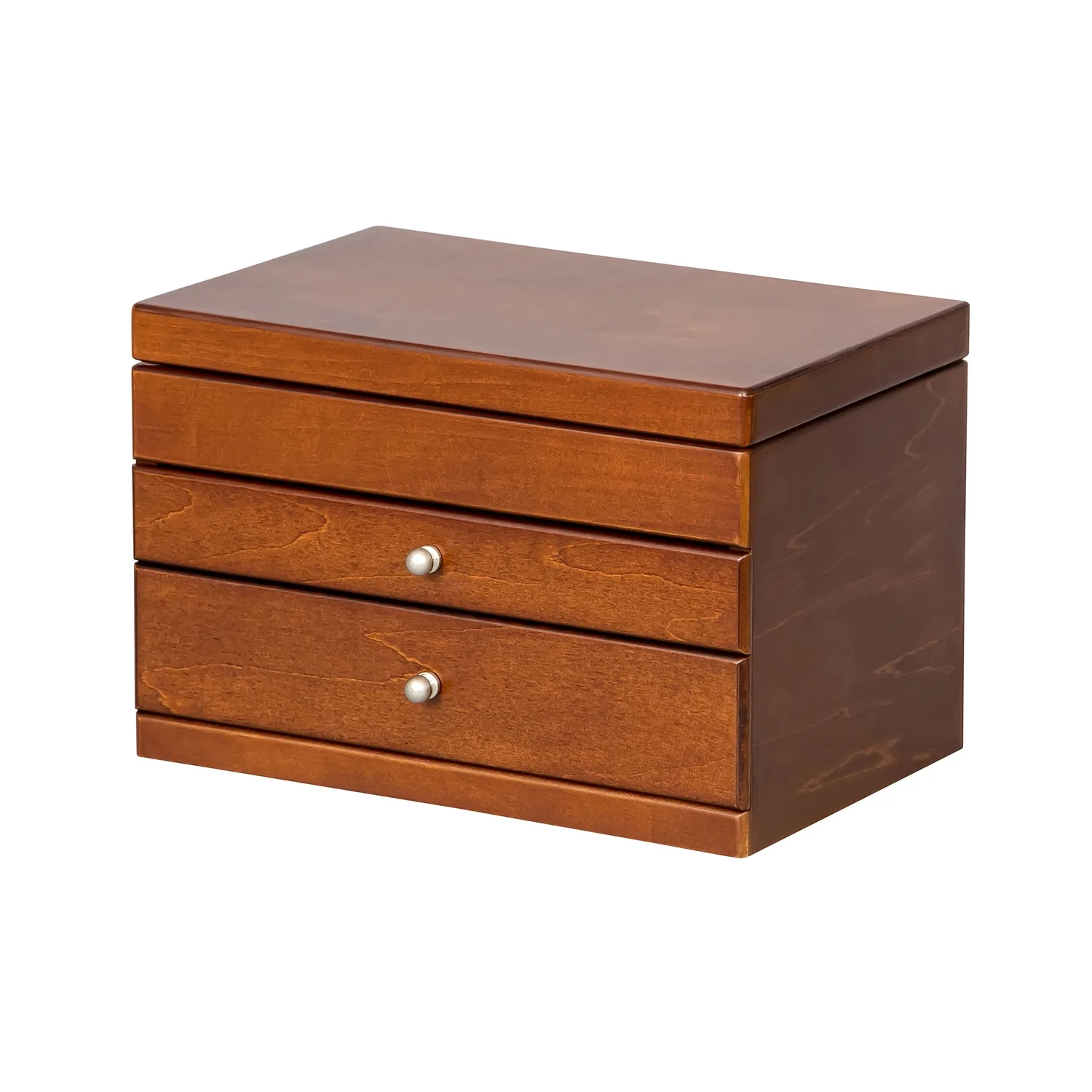 Mele & Co. Brisbane Wooden Jewelry Box in Walnut Finish