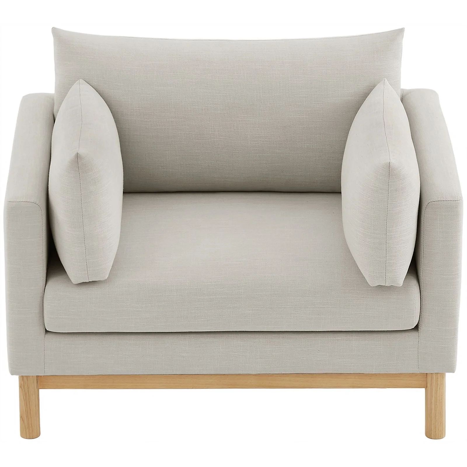 Meridian Furniture Langham Beige Linen Textured Fabric Chair