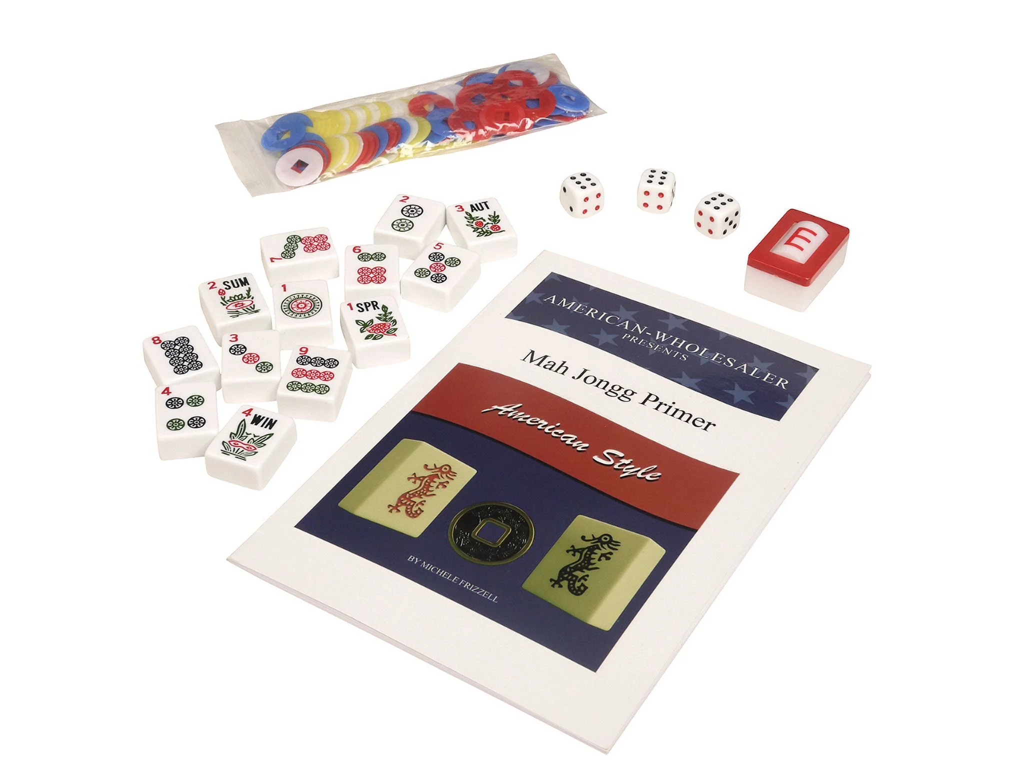 Soft-Sided American Mah Jongg Set by Linda Li with White Tiles and Modern Pushers - Blue Paisley Soft Bag