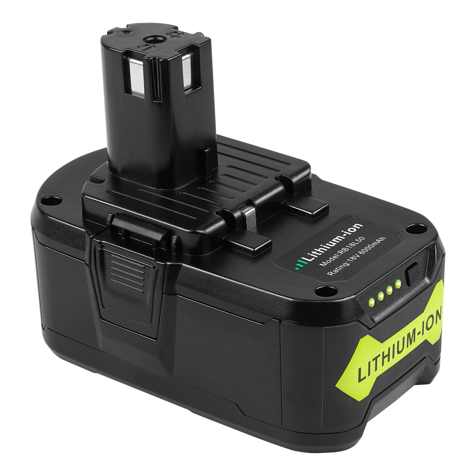 6.0Ah For RYOBI P108 High Capacity Battery 18V Lithium-Ion P107 P102 P109 P103