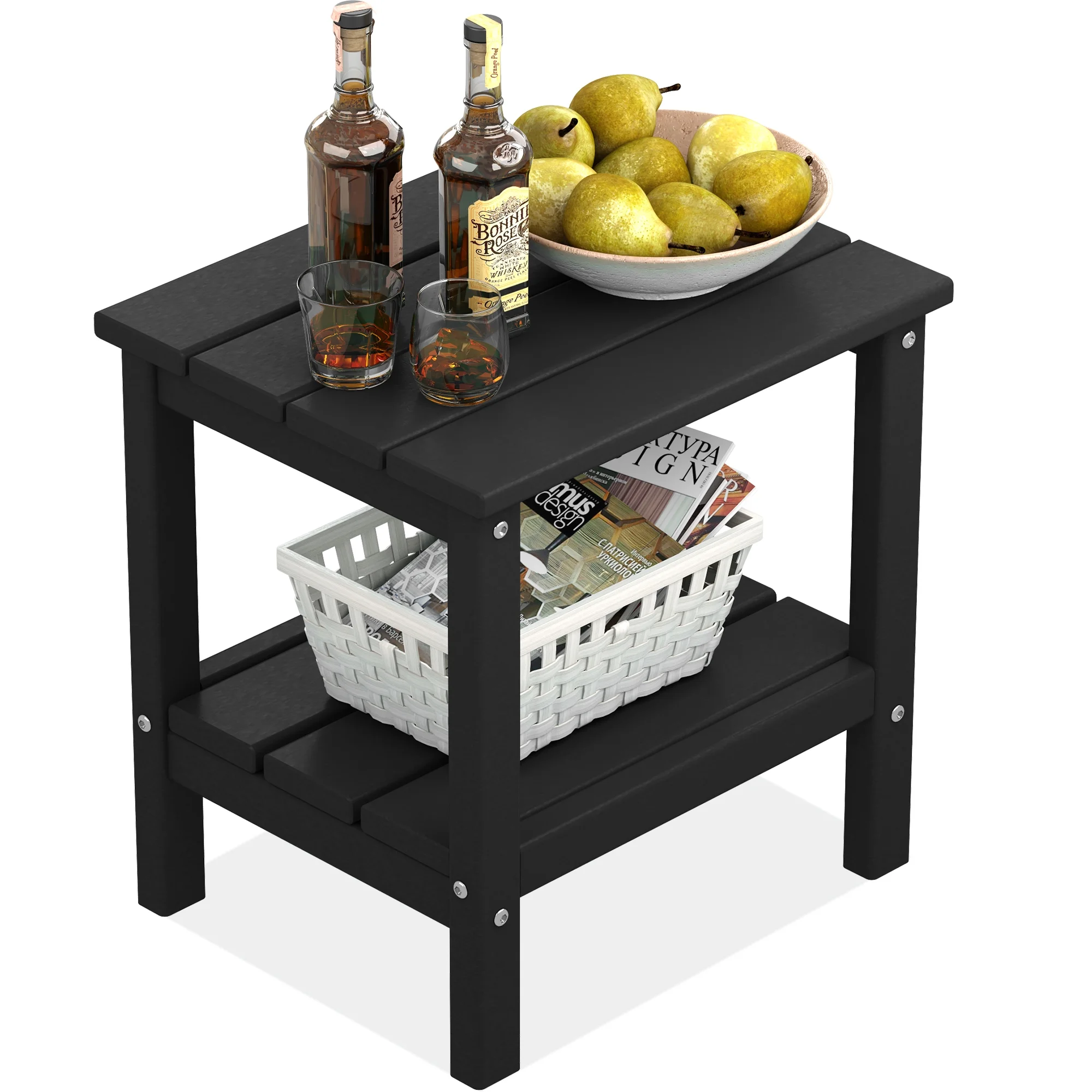 JEAREY 2-Tier Adirondack Side Table, 18.1