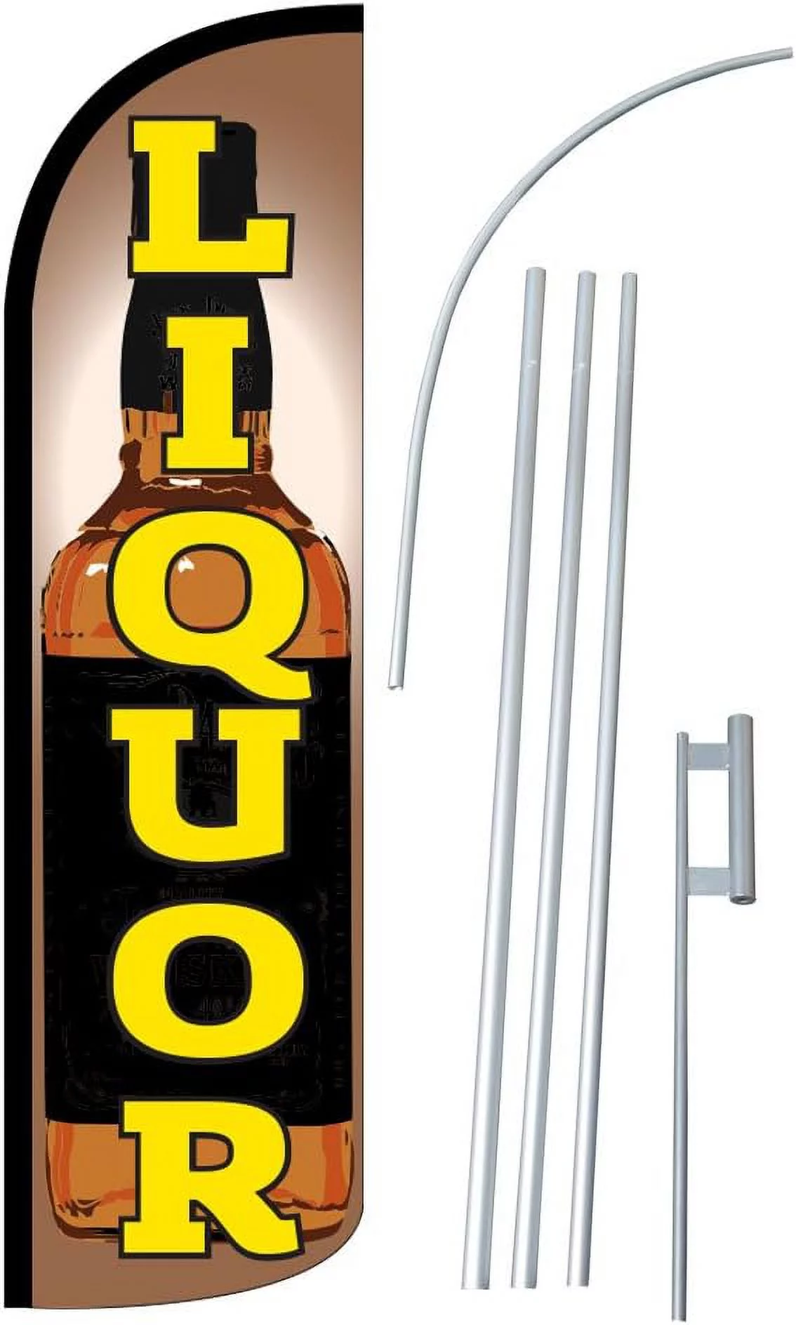 12-Foot Super Swooper Feather Flag With Heavy-Duty 15-Foot Pole And Ground Spike