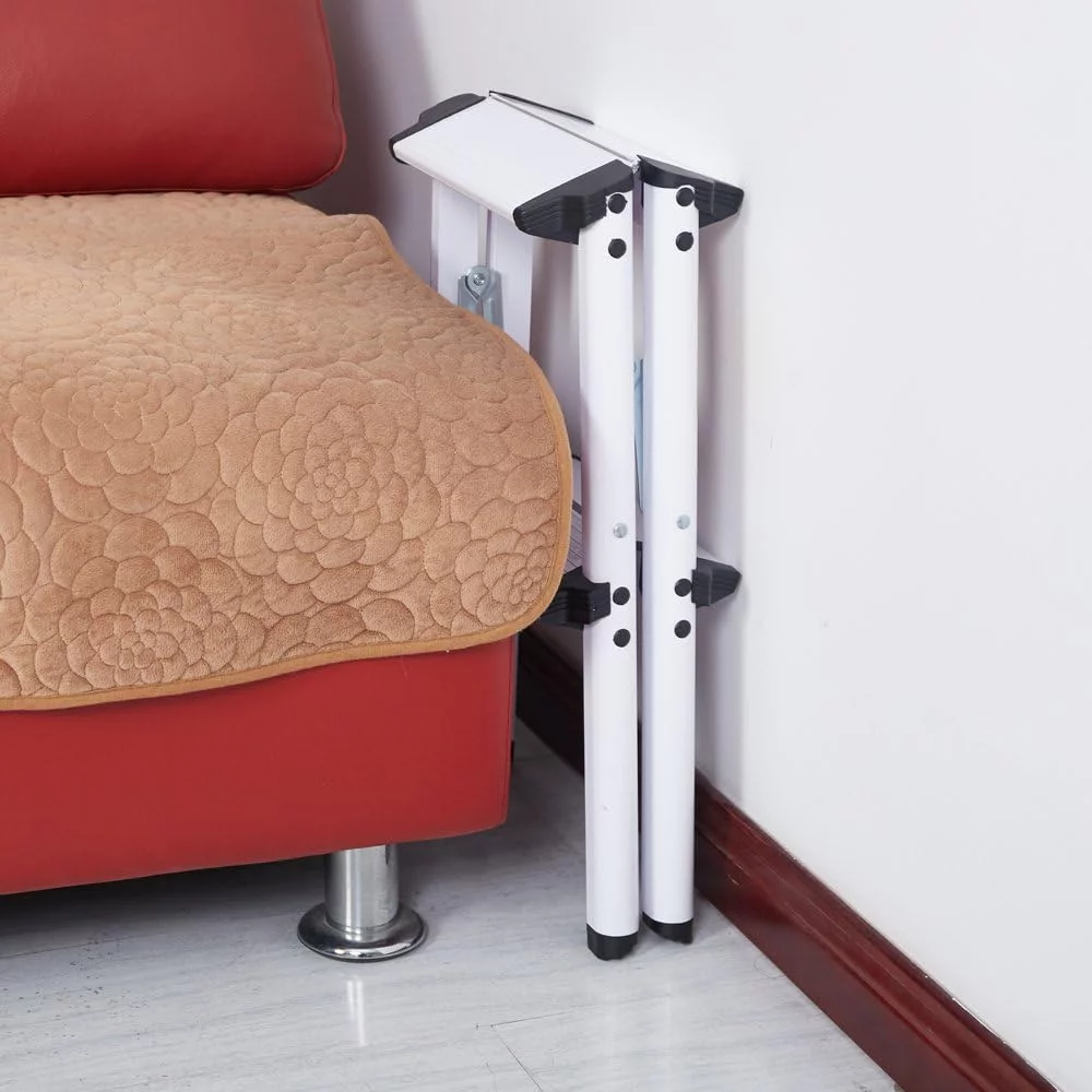 Aluminum 2-Step Stool Folding Double Sided Step Ladder Anti-Slip Sturdy And Wide Pedal Ladder Capacity 250 Lbs