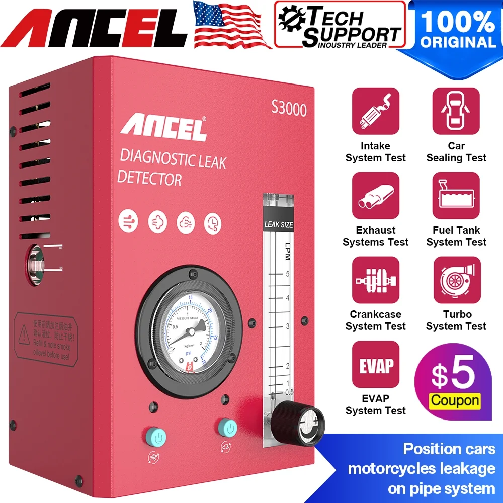 ANCEL Car Smoke Leak Detector EVAP Car Smoke Leakage Diagnostic Tool