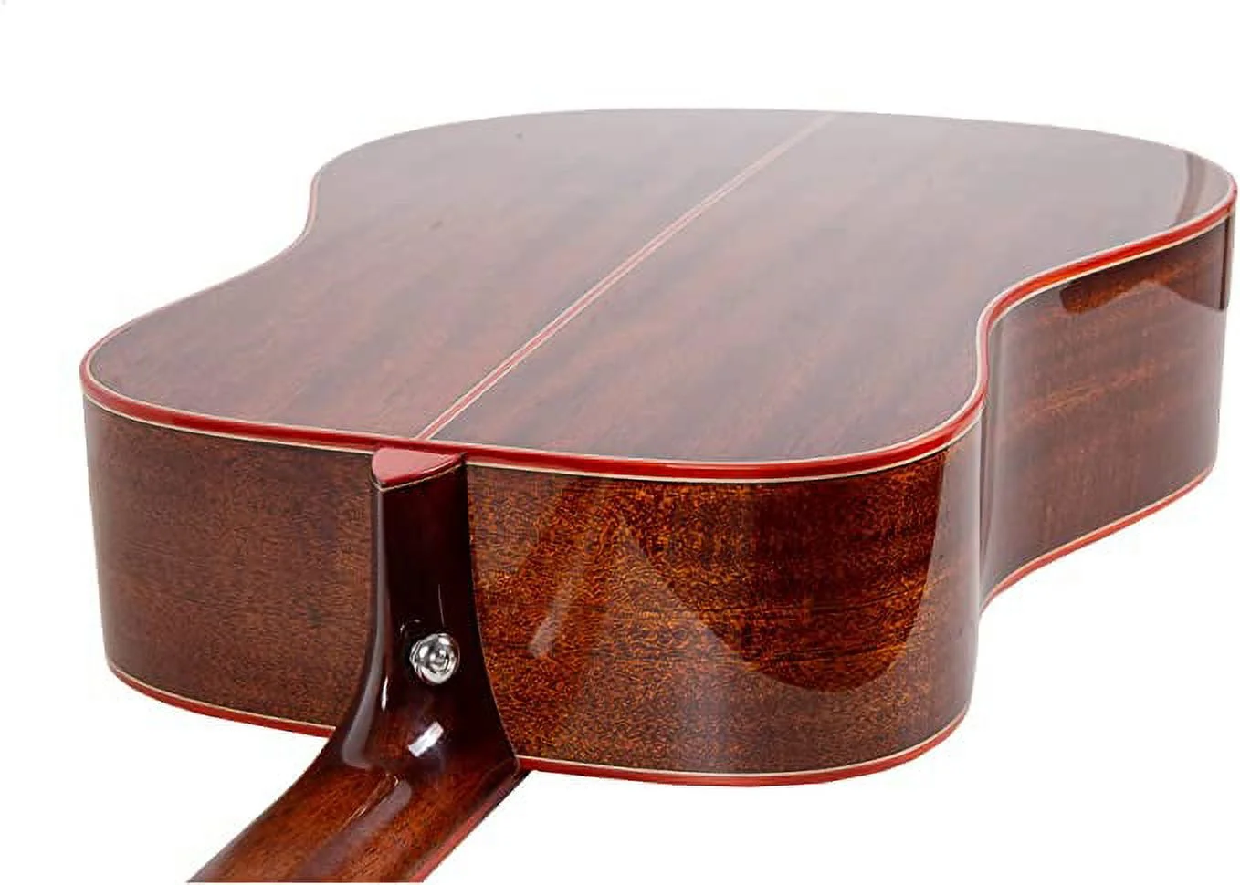 Crossrock 6 String Acoustic, Premium Spruce Solid Top Dreadnought Guitar with Deluxe Brown Hard Case(CRAG-DF500BR), Right, Bundle