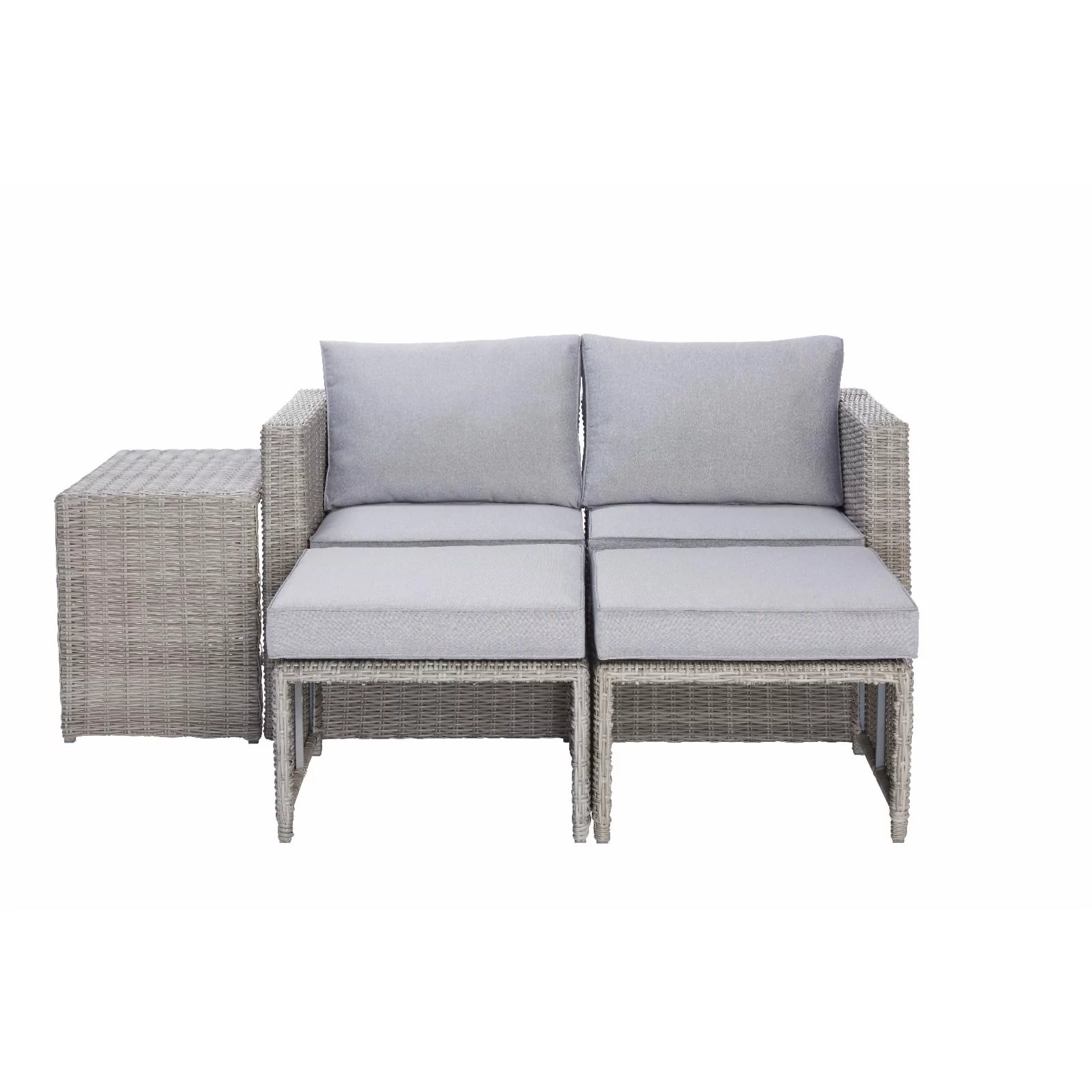 Progressive Furniture Malibu 5 Piece Wicker Patio Coversation Set