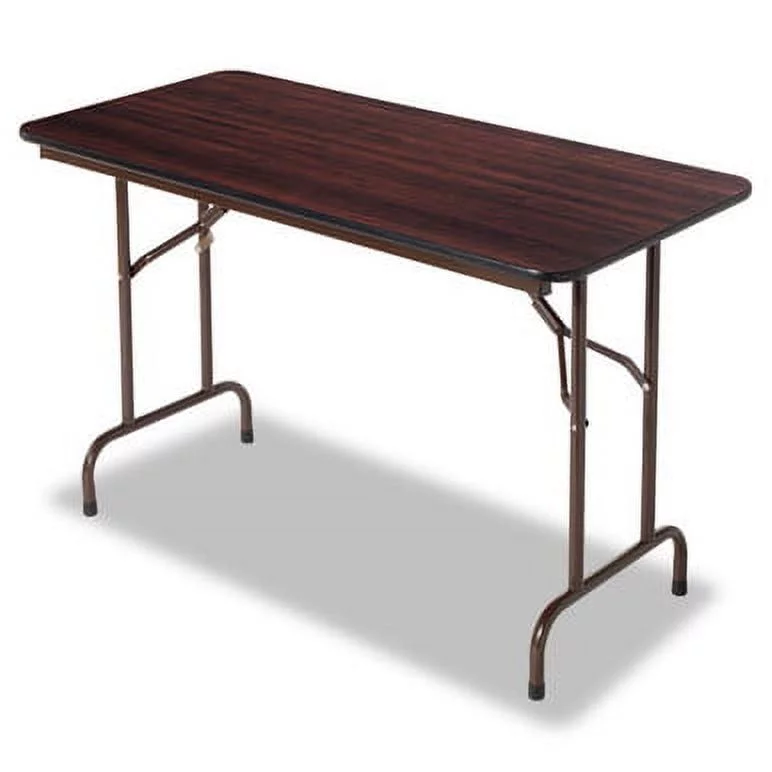 Alera ALEFT727230BK Rectangular Wood Folding Table - Black