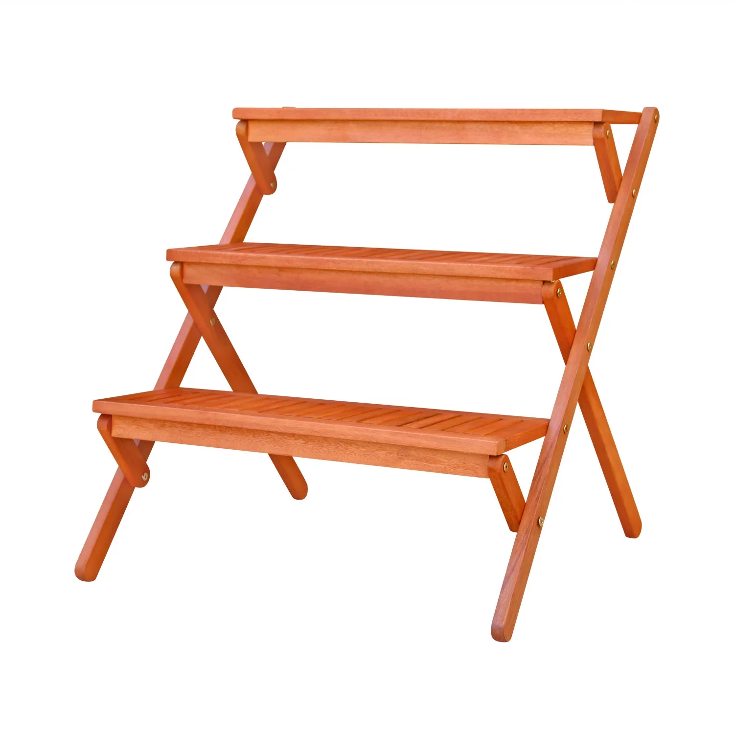 Malibu Patio Three-layer Wood Garden Plant Stand