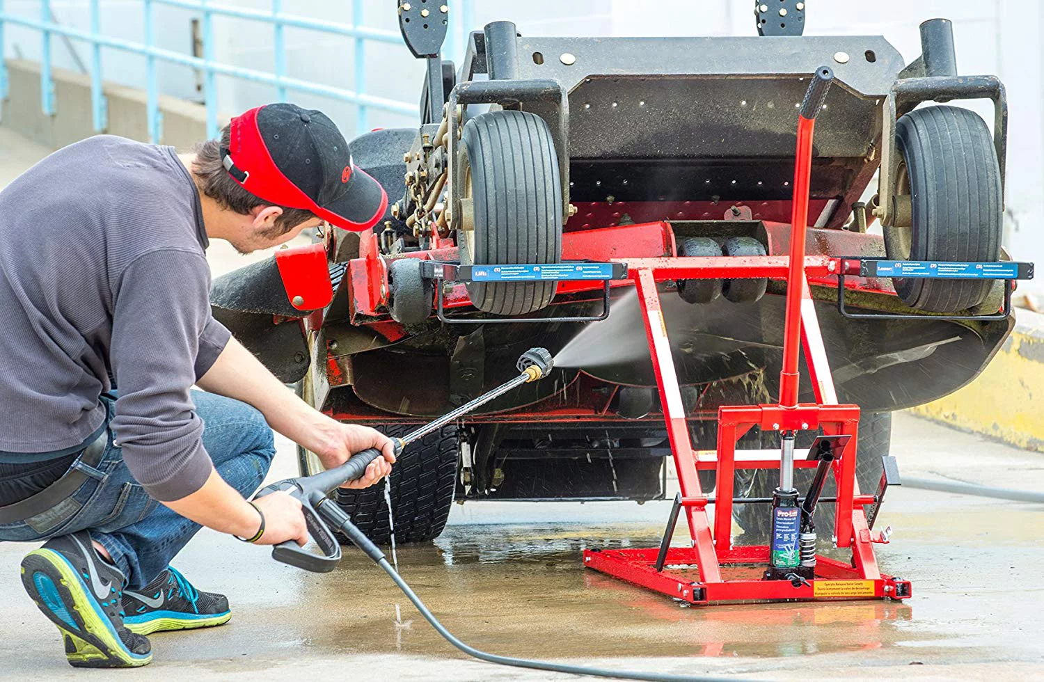 Pro Lift Lawn Mower Jack Lift with 300 Lbs Capacity for Tractors and Zero Turn Lawn Mowers