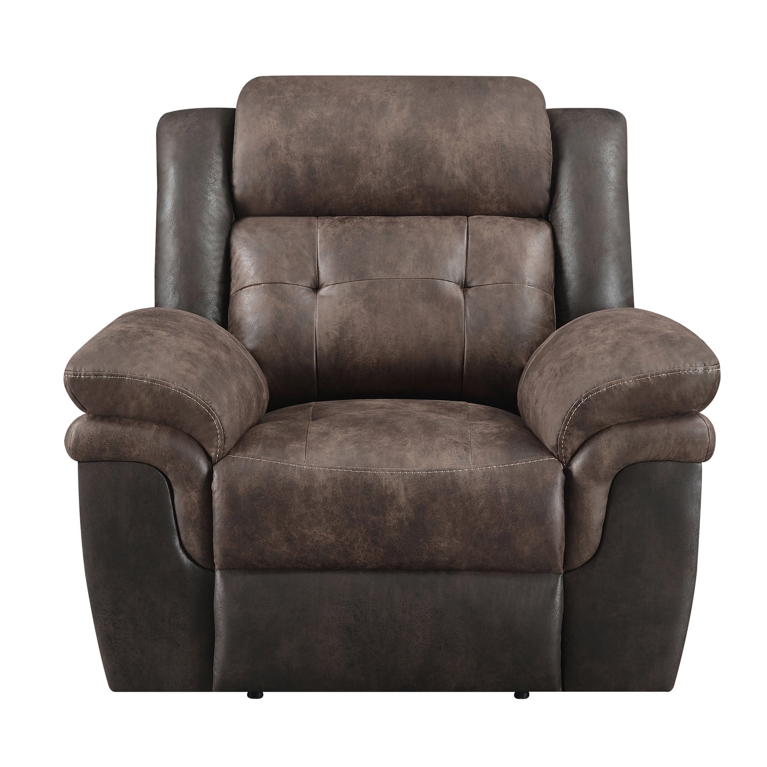 Saybrook Tufted Cushion Power Recliner Chocolate and Dark Brown