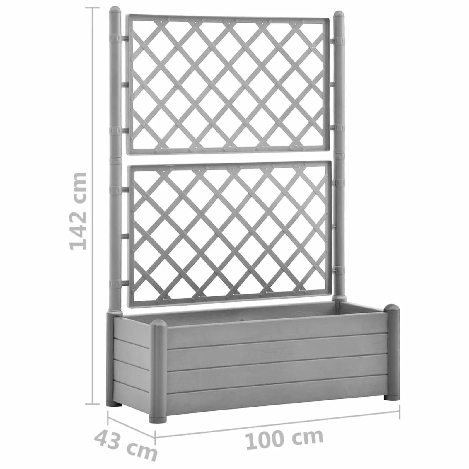Anself Garden Planter with Trellis 39.4