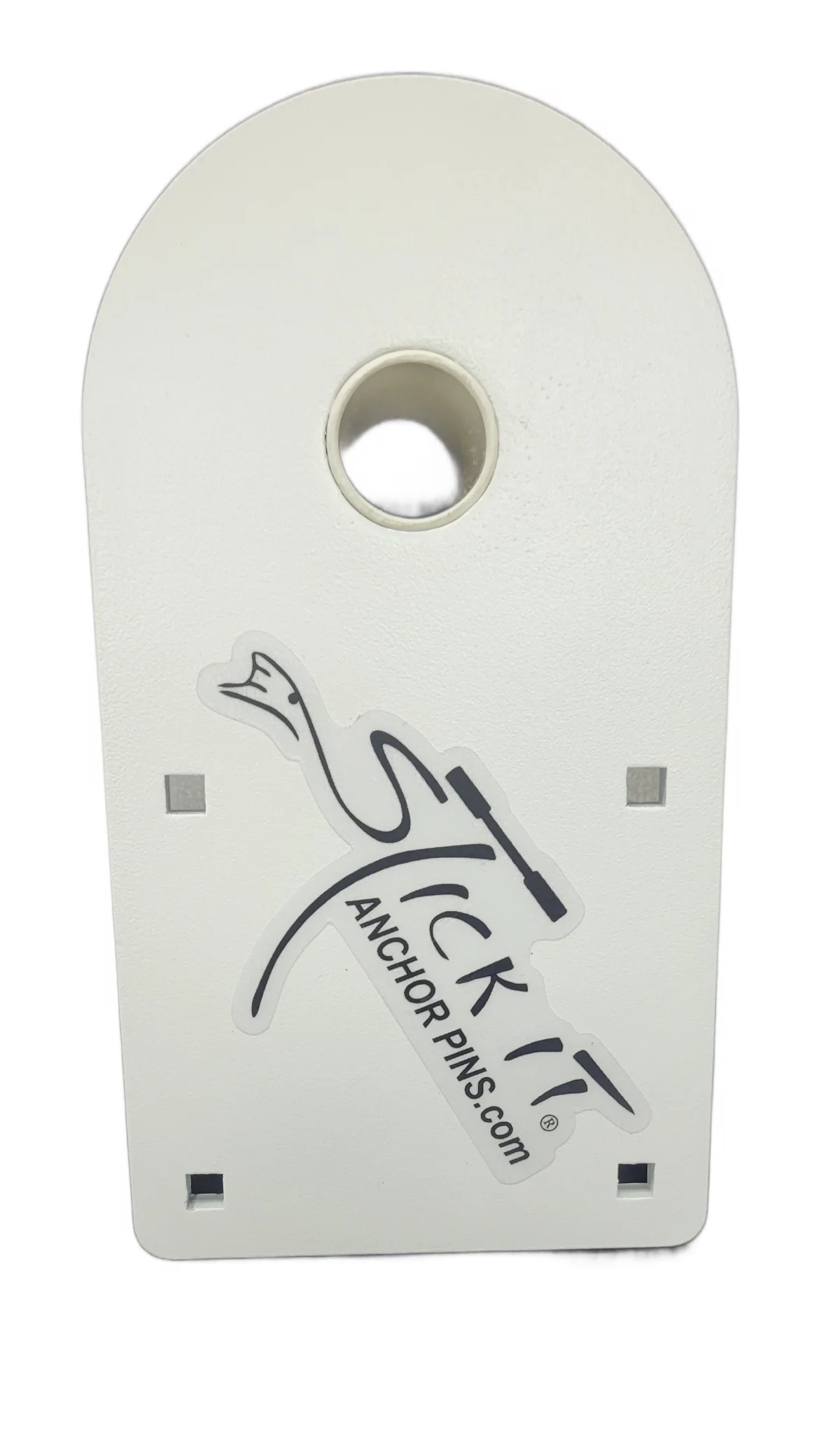 Stick It Anchor Pins Shallow Water Anchor Bracket for Pontoons (White)