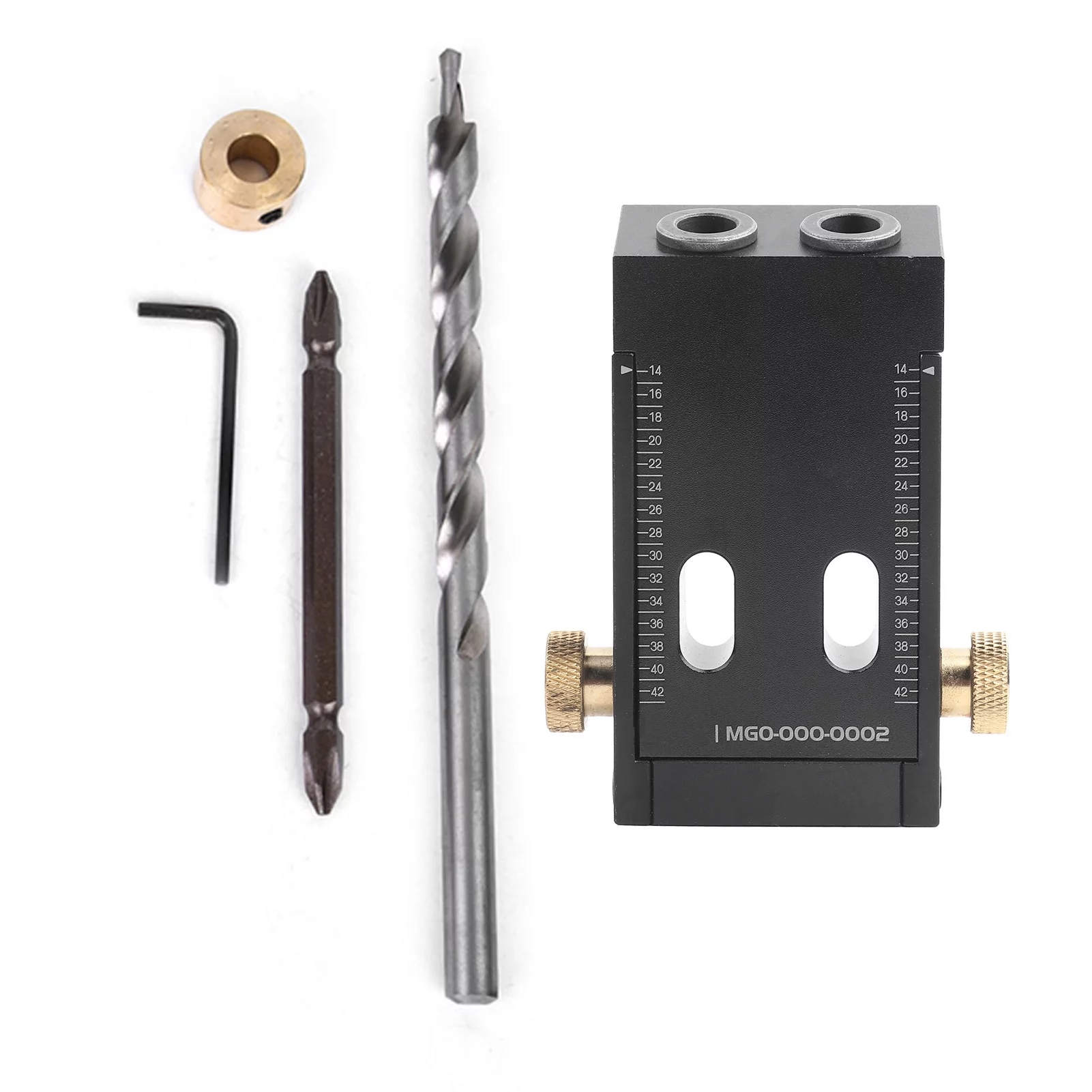 Delaman Hole Jig Kit Pocket Hole Jig Puncher Woodworking Drilling Locator Positioner Kit DIY Carpentry Tools