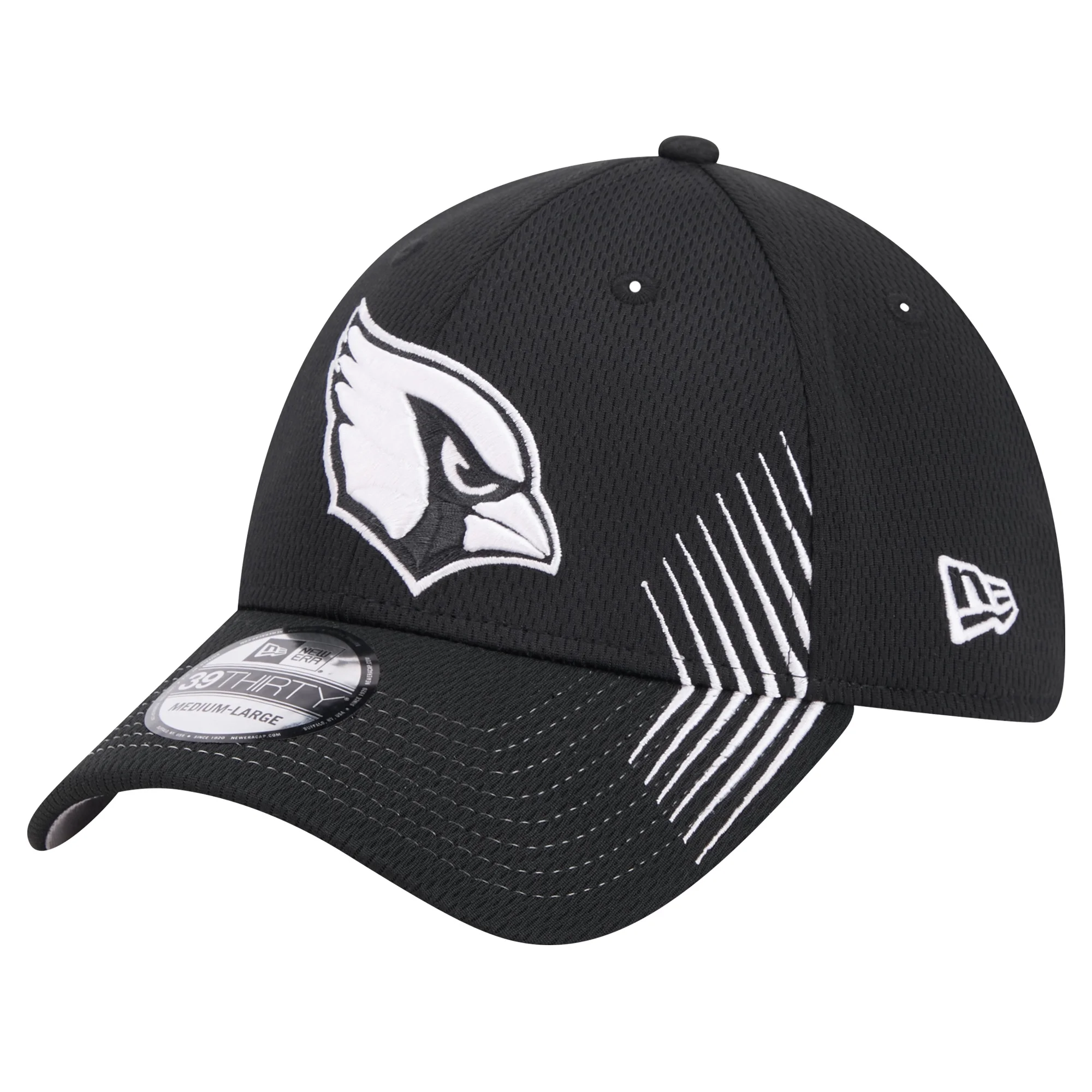 Men's New Era Black Arizona Cardinals Active 39THIRTY Flex Hat