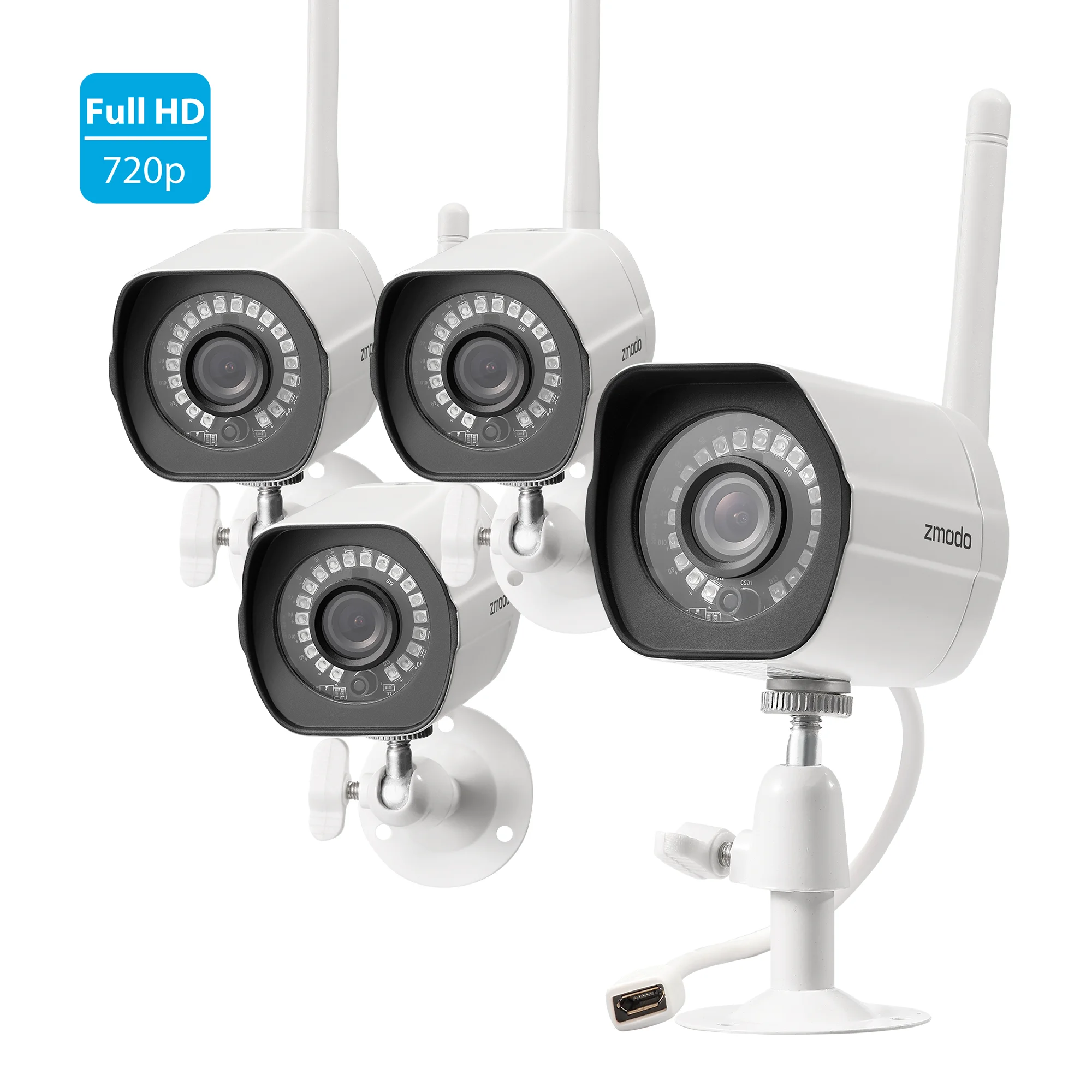 Refurbished Zmodo ZM-W0002-Q4 Wireless Security Camera (4 pack)
