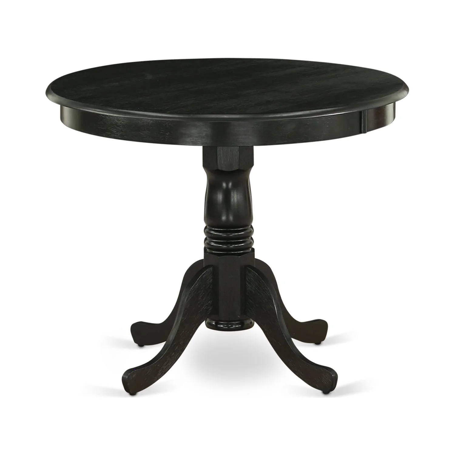 HomeStock Neo-Classical Nostalgia 3-Piece Wood Dining Table Set Included A Pedestal Dining Table & 2 Parsons Dining Room Chairs, Light Sable Linen Fabric Kitchen Chairs Seat With Rubber Wood Legs