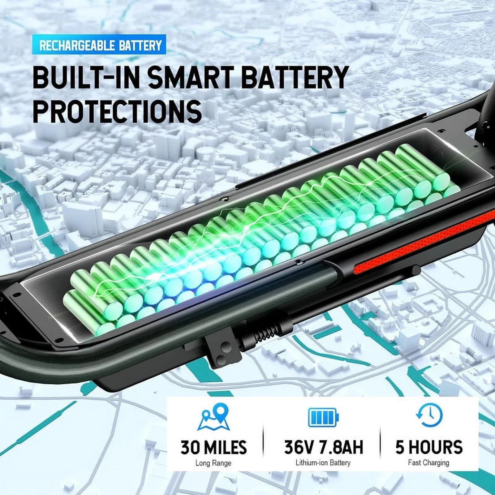 SISIGAD Electric Scooter with Seat for Adults, Peak 500W Motor, 12