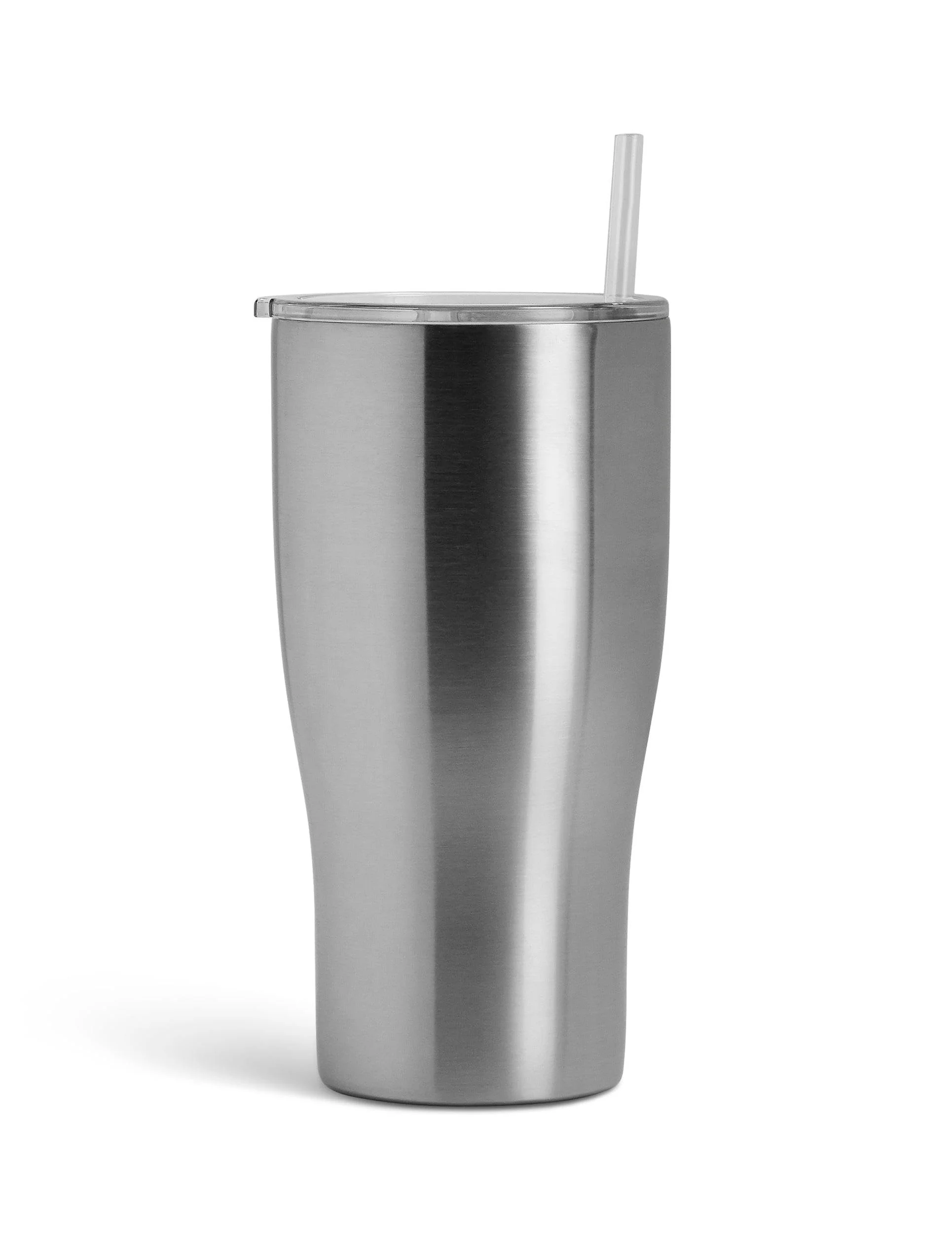 Makerflo Destash 25 Pack 30 oz Curve Tumbler, Stainless Steel Insulated Tumblers, Silver