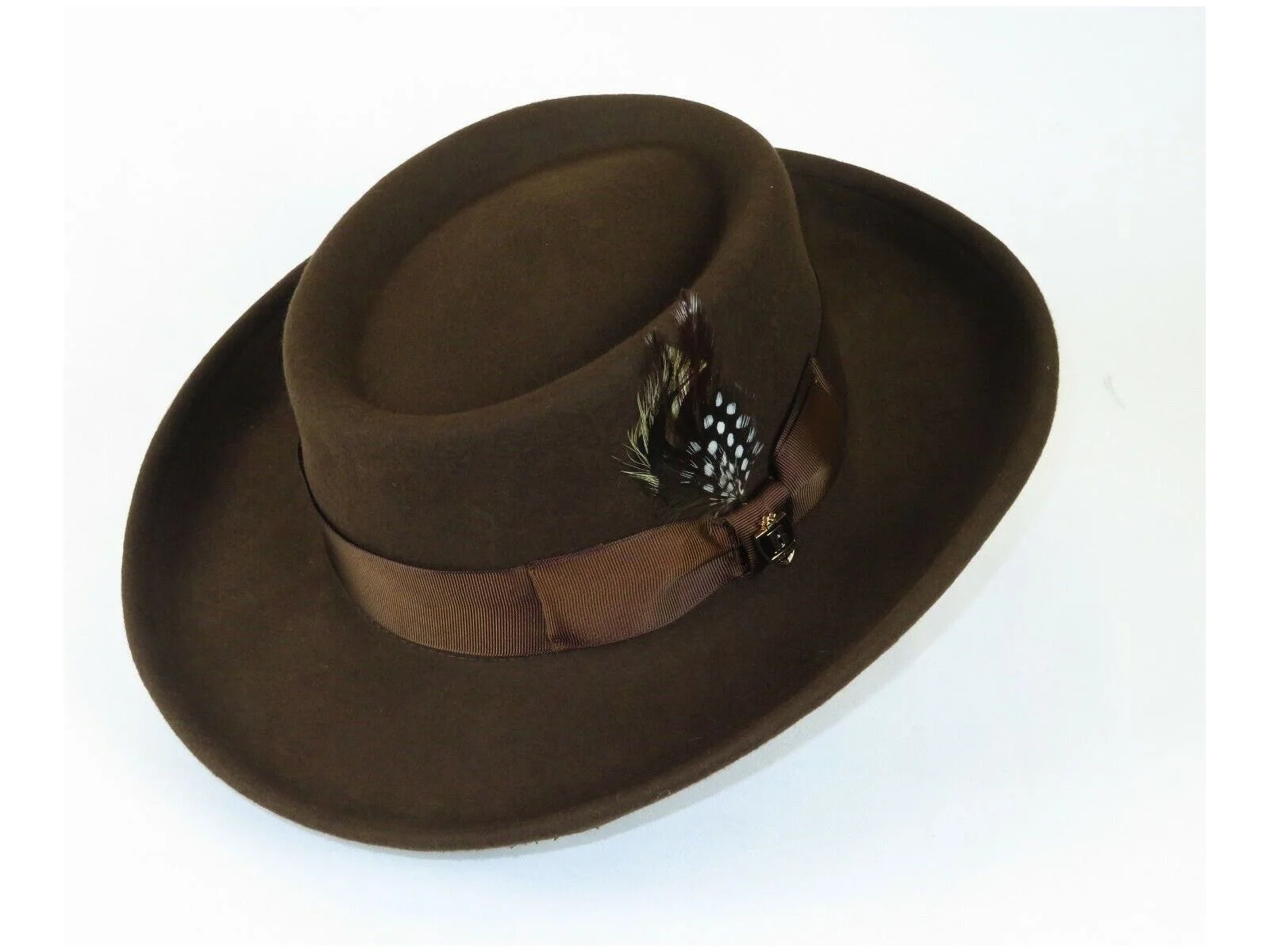 Men Bruno Capelo Hat Australian Wool Crushable Wide Brim GAMBLER GAM101 Brown