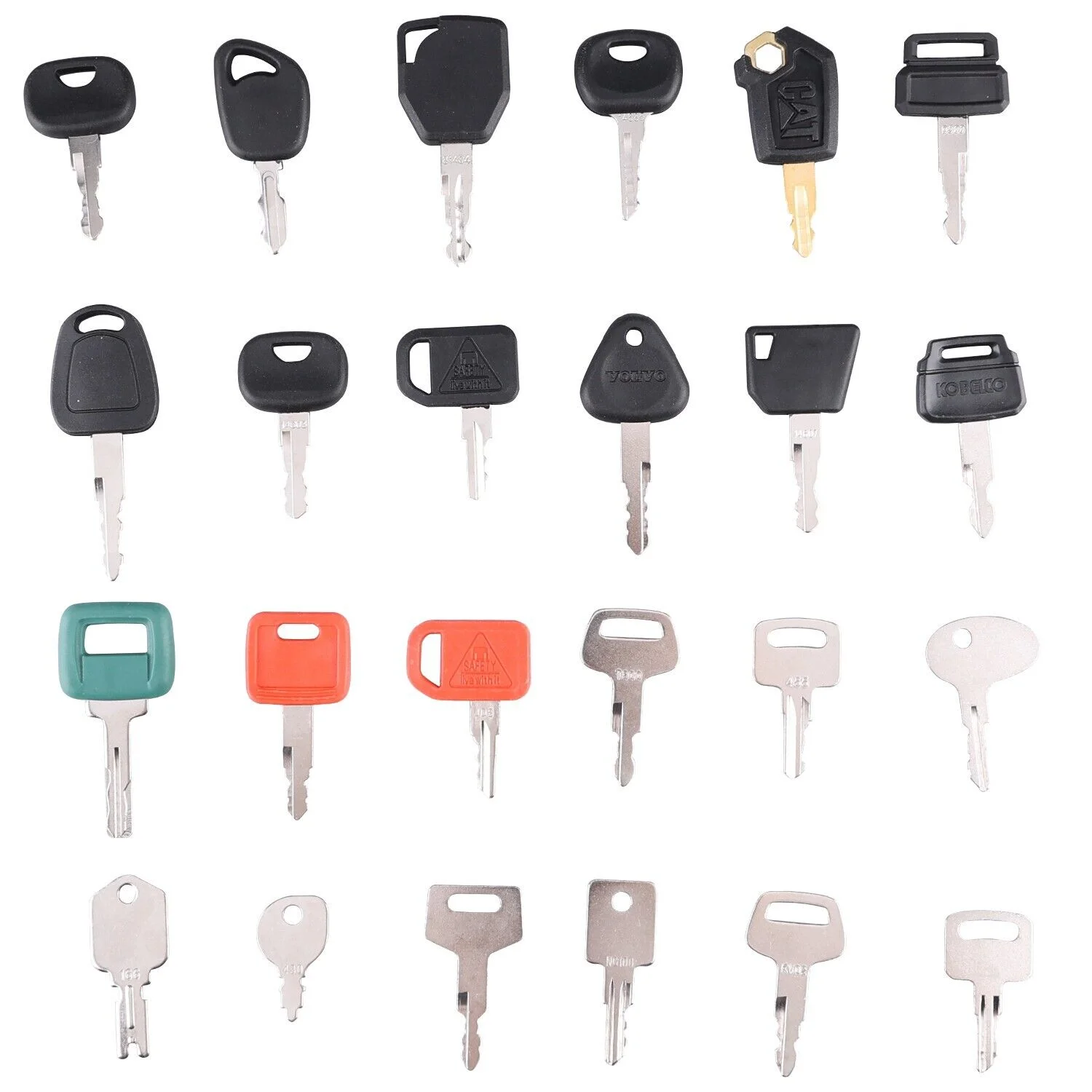 41 Heavy Equipment Keys Set Fits JD Case Cat Komatsu JCB Kubota Bobcat JLG Volvo