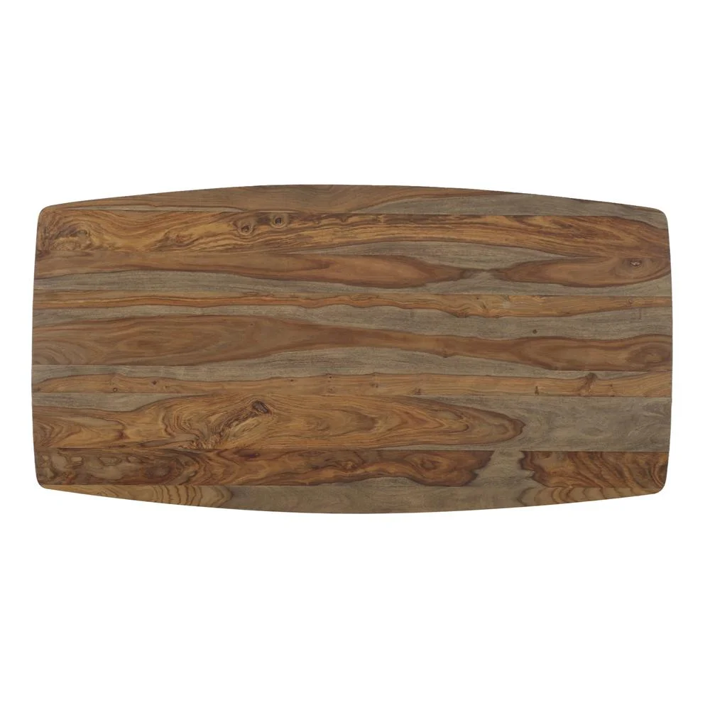 Coast to Coast Charlie Midcentury Solid Sheesham Rectangle Dining Table