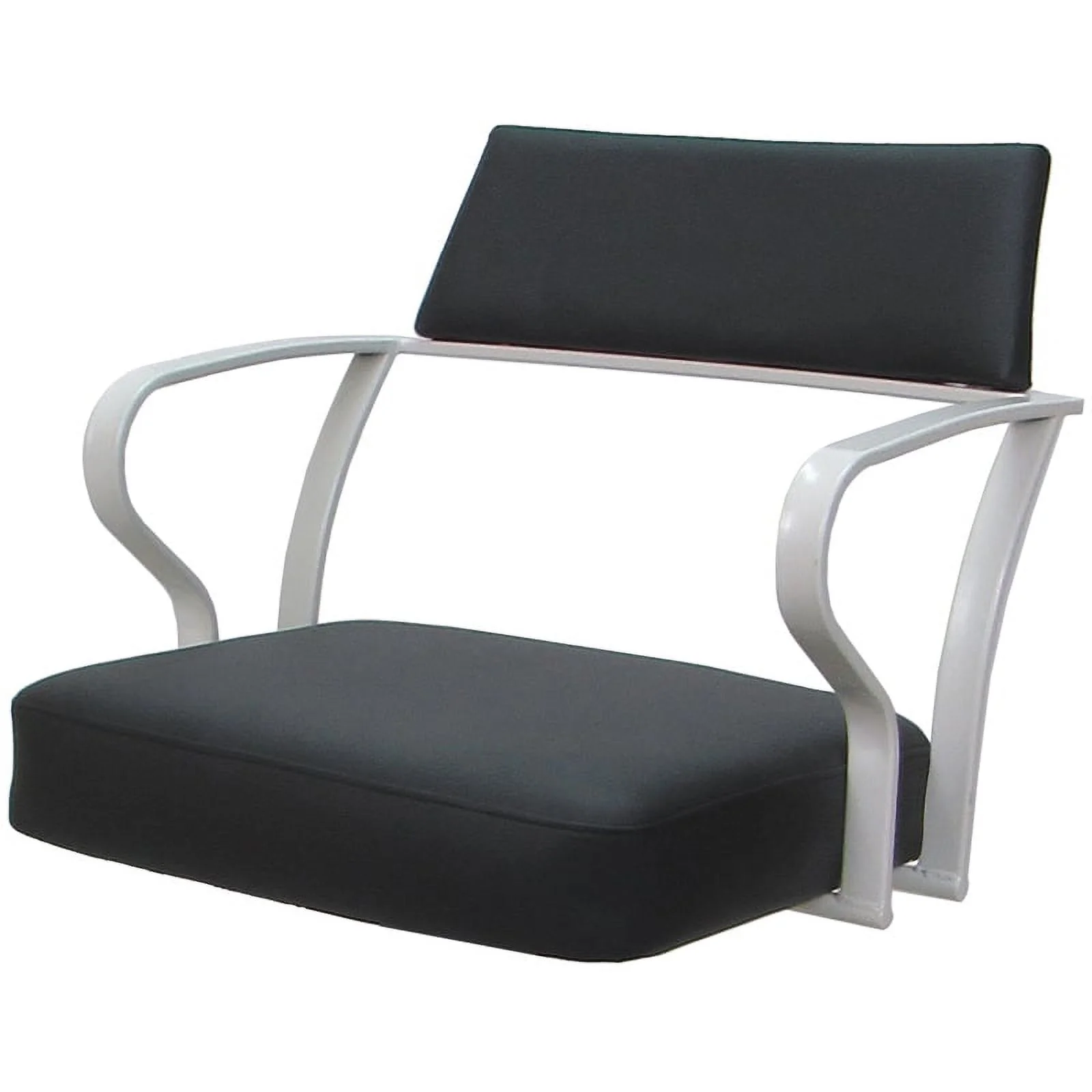 Pemberly Row Swivel Tilt Metal Dining Caster Chair - Gray - White Frame