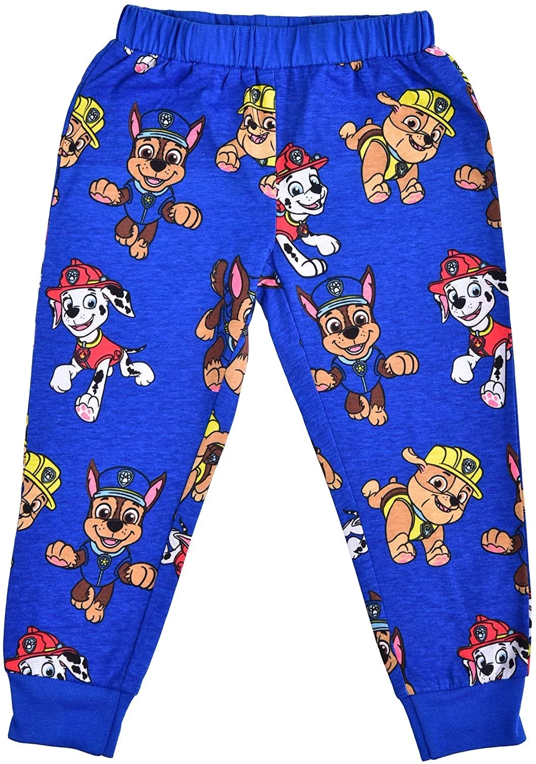 Paw Patrol Chase, Marshall and Rubble Boys 2 Piece Pajama Jogger Set, 4-7