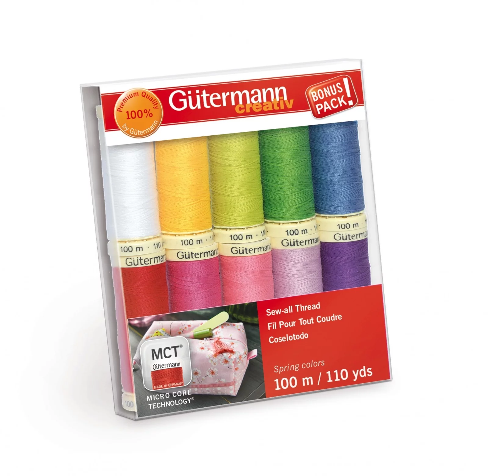Gutermann Sew-All Polyester Thread Set - 10 Spools-Pastels