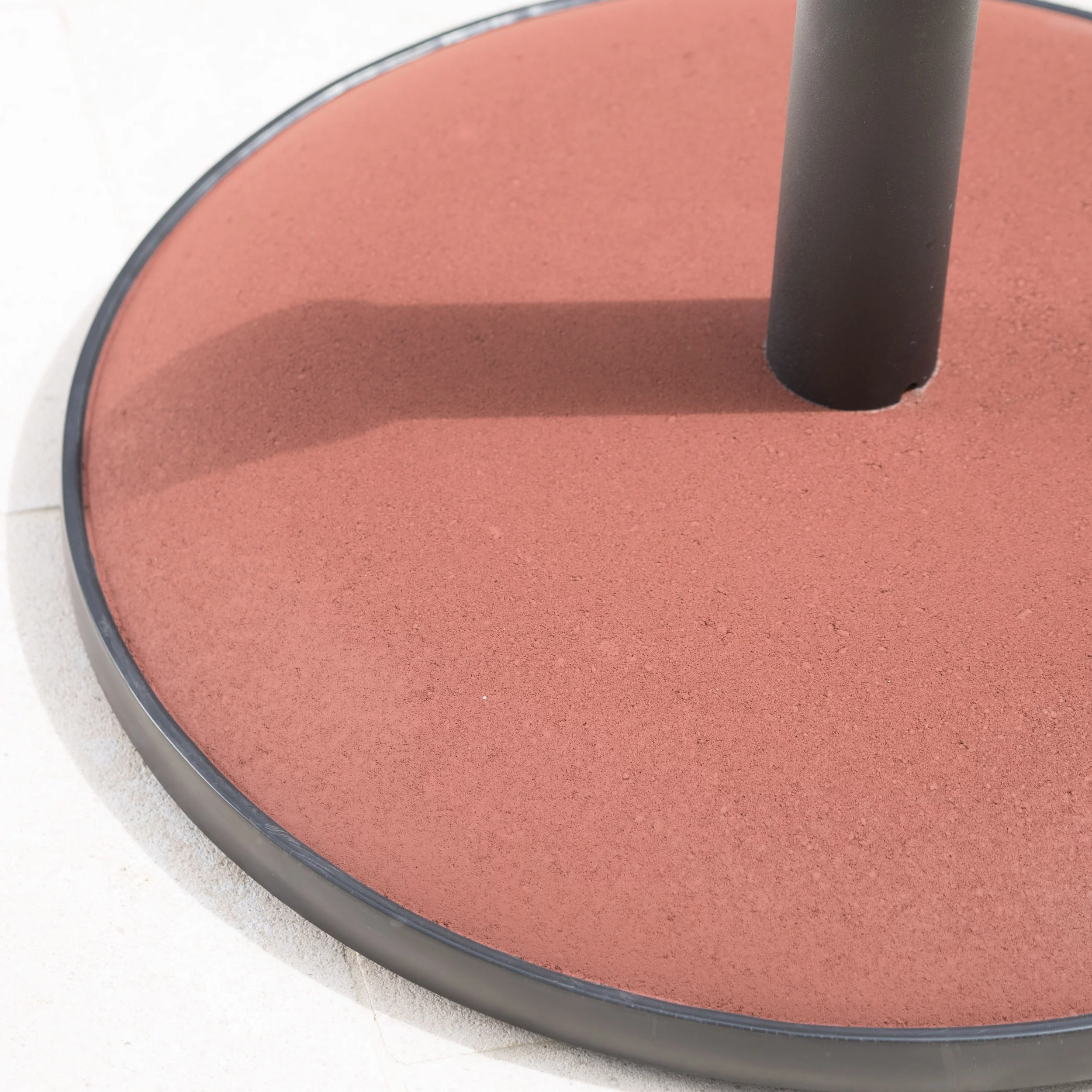 Noble House 33 lbs Teracotta Round Iron and Concrete Patio Umbrella Base