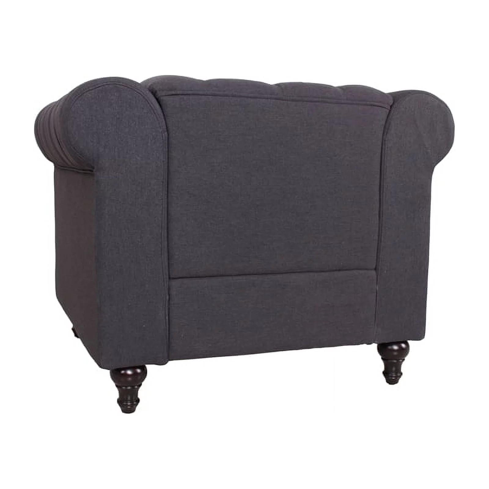 Home Square Living 2 Piece Microfiber Living Room Chair Set in Dark Gray