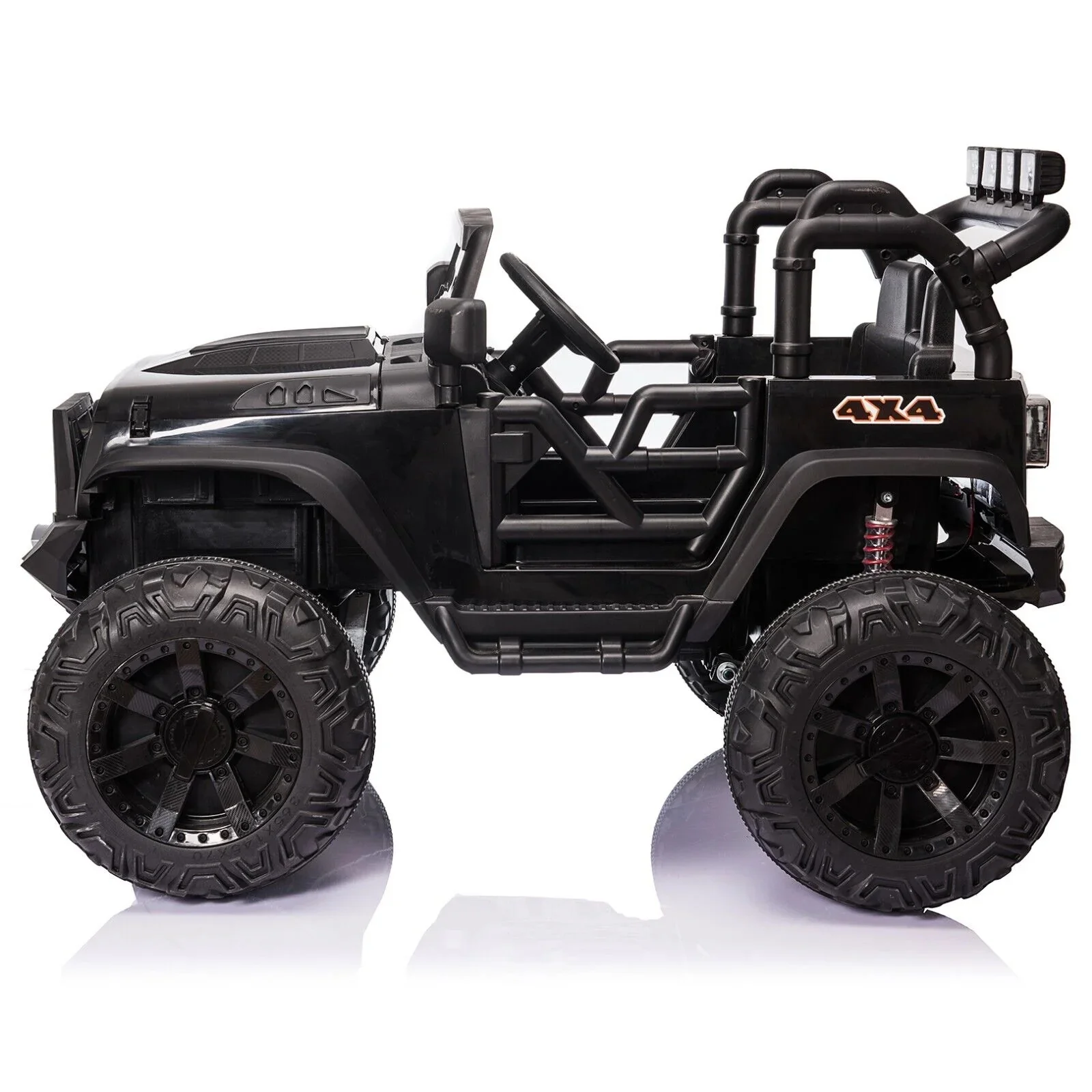 400W Electric 24V Kids Ride-on Truck Car Jeep with Remote Control, MP3 Player, and LED Lighting - Dual Seating