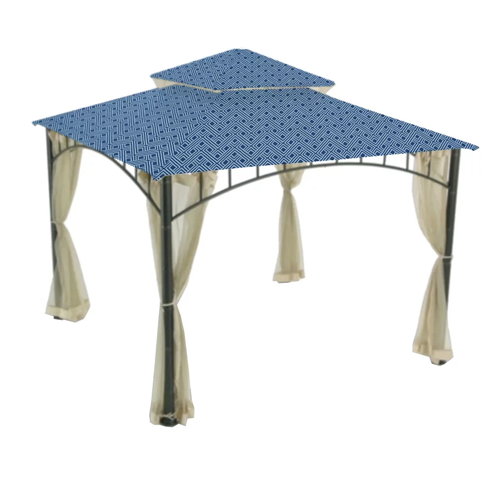Garden Winds Replacement Canopy Top Cover for the Madaga Gazebo -Standard 350 - Midnight Trellis