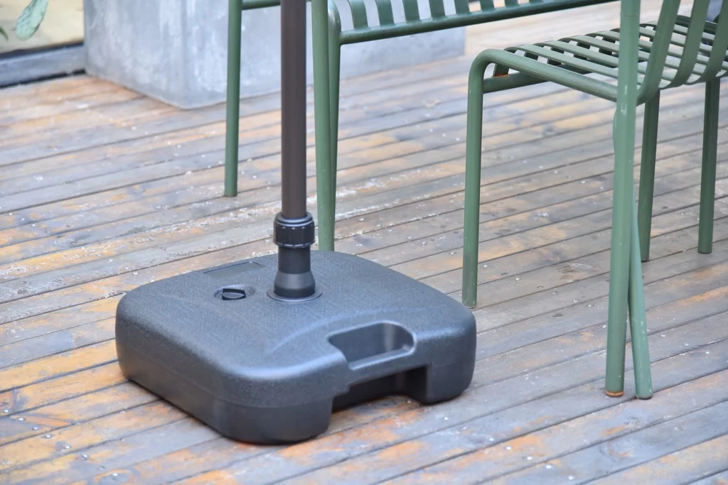 WestinTrends Square Patio Umbrella Fillable Plastic Base, Black