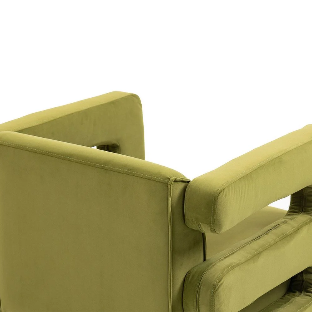 DremFaryoyo House hold  Degree Swivel Upholstered Tufted Living Room Chair Textured velvet Fabric Accent Chair with Metal Stand