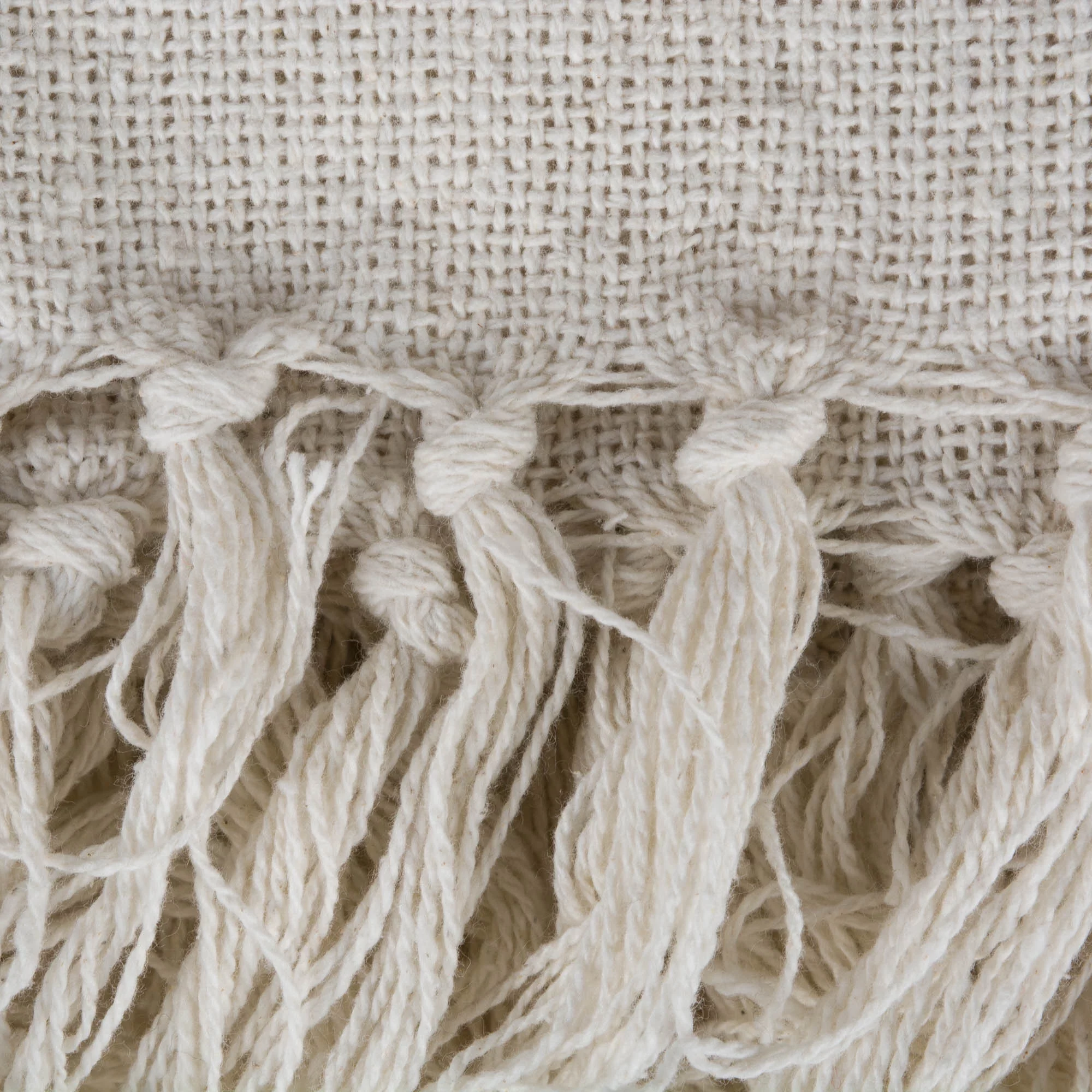 DII Rustic Farmhouse Cotton Cabana Striped Throw Blanket, Stone