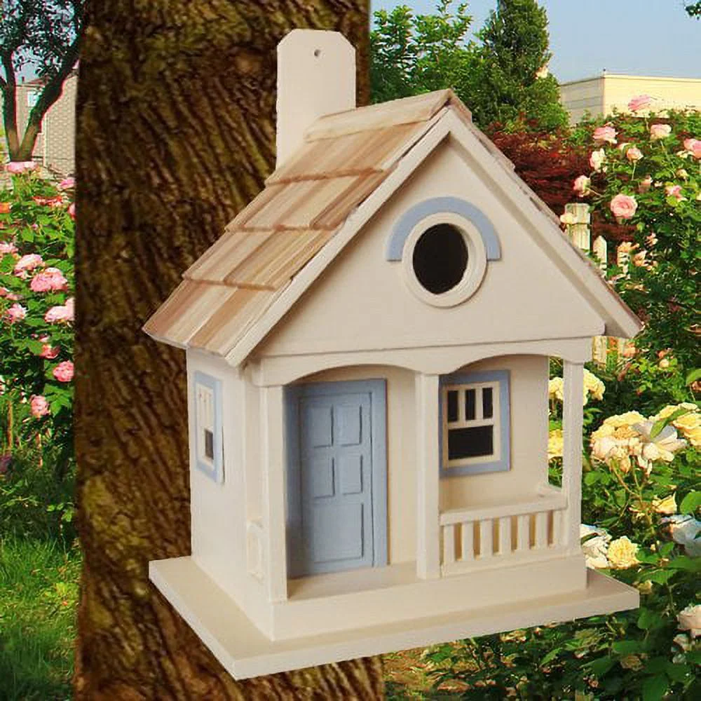 Home Bazaar Pacific Grove Bird House, Light Blue