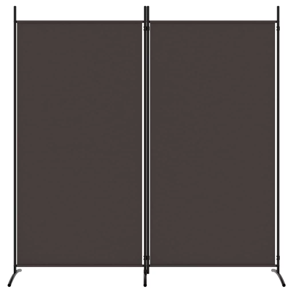 Anself 2-Panel Room Divider Brown 68.9