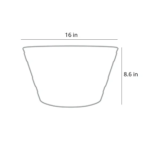 The HC Companies 16 Inch Whiskey Barrel Planter - Weather Resistant Resin Plant Pot for Indoor Outdoor Use in Aged Oak Color (Faux Wood)
