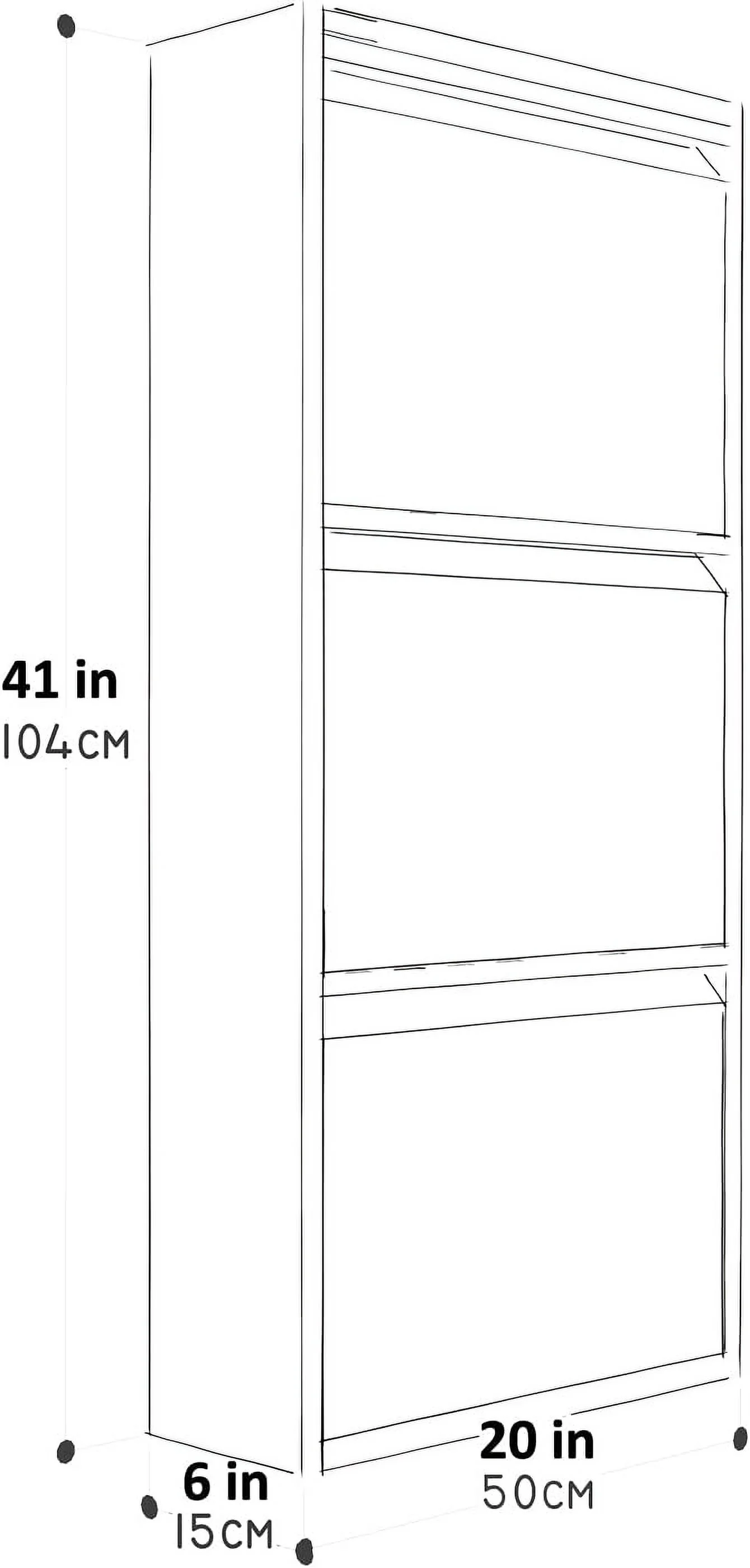 Shoe Storage Cabiet - Wood & Metal 3 Drawer 20