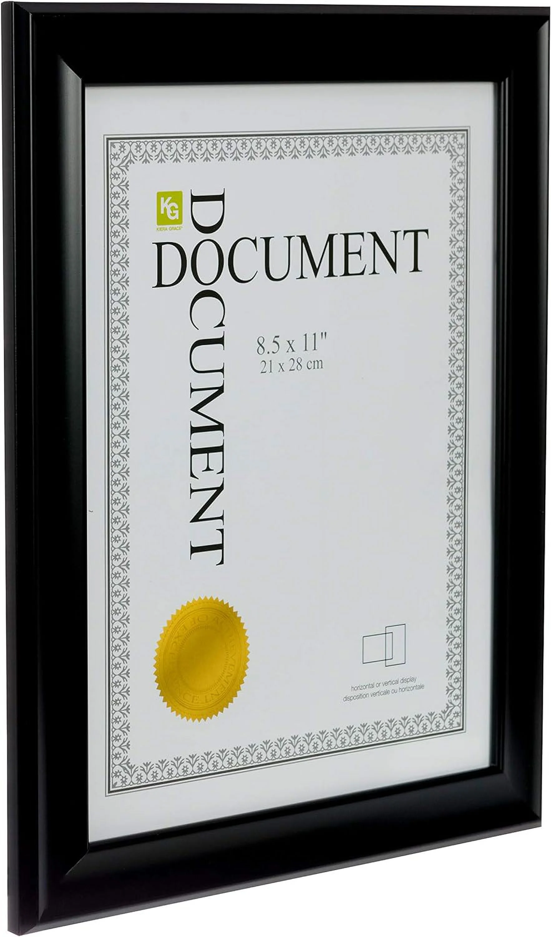 KG Reagan Document Frame - Black, 12-Pack, 8.5