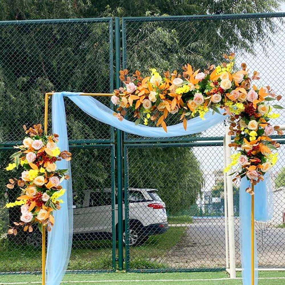 SHZICMY 2*1.5m Wedding Arch Modern Wedding Arch Frame, Gold Square Arch Rack, Props Flower Plant Stand for Birthday Party Supplies Signage Photo Backdrops Door Garden Decor