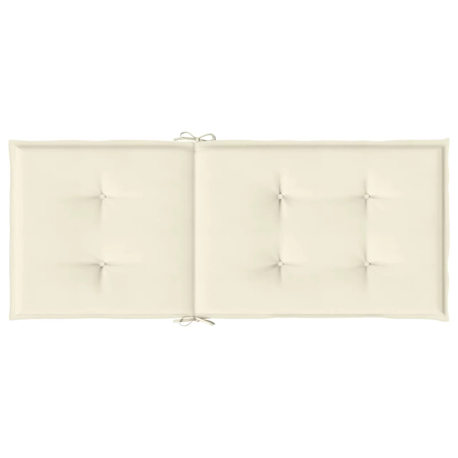 Uteam Garden Chair Cushions Highback Design Cream Fabric 4 pcs 47.2x19.7x1.2