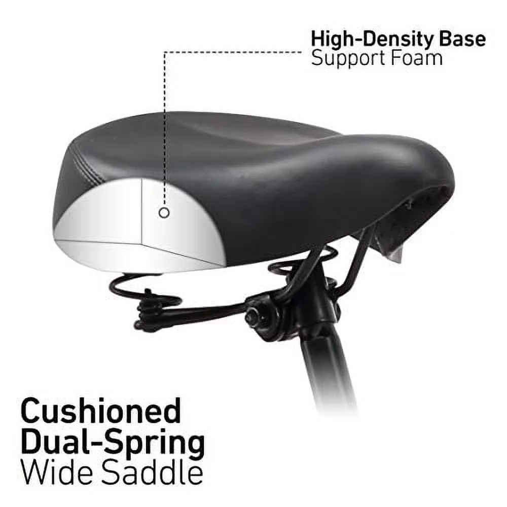 sixthreezero Around the Block Men's 26 In. 7-Speed New Beach Cruiser Bicycle with Rear Rack, Steel Cloud