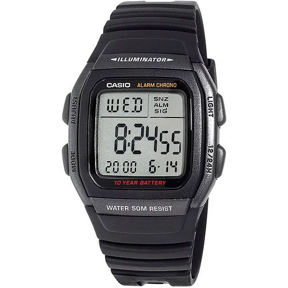 Casio Men's Sport Digital Watch, Black W96H-1BV