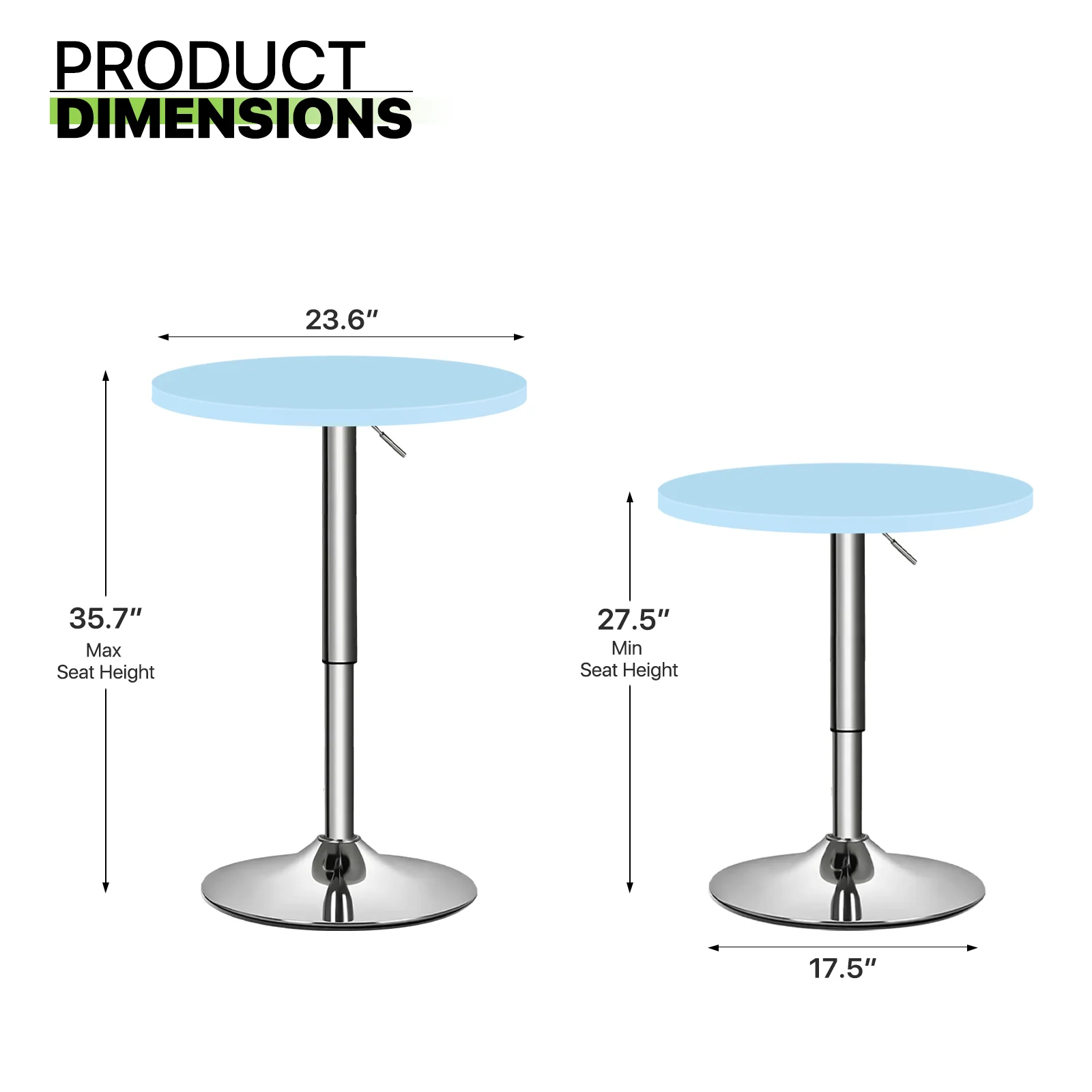 Magshion Round Bistro Pub Table, 23.6