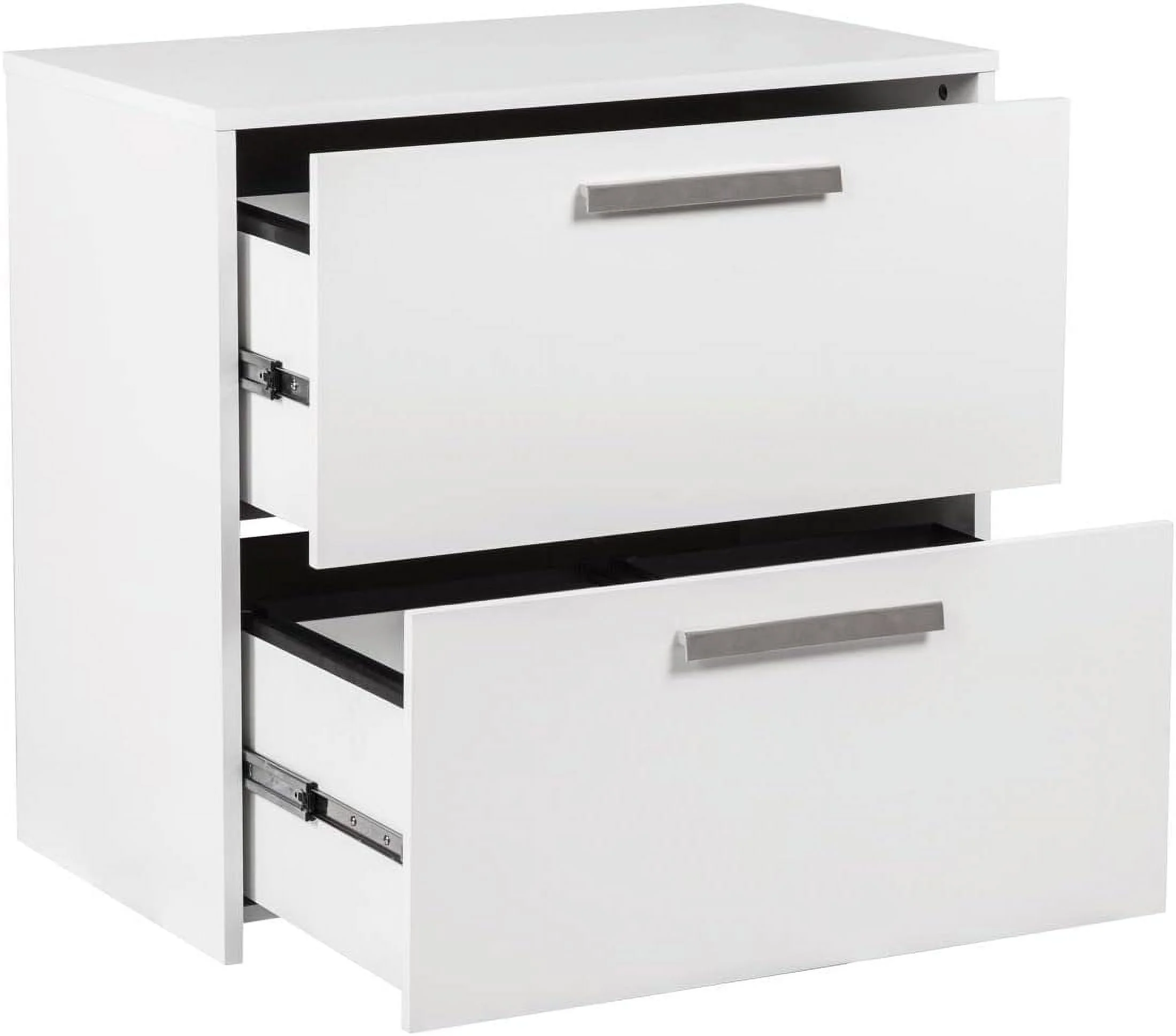 Miami 2-Drawer Modern Wood Lateral File Cabinet In White