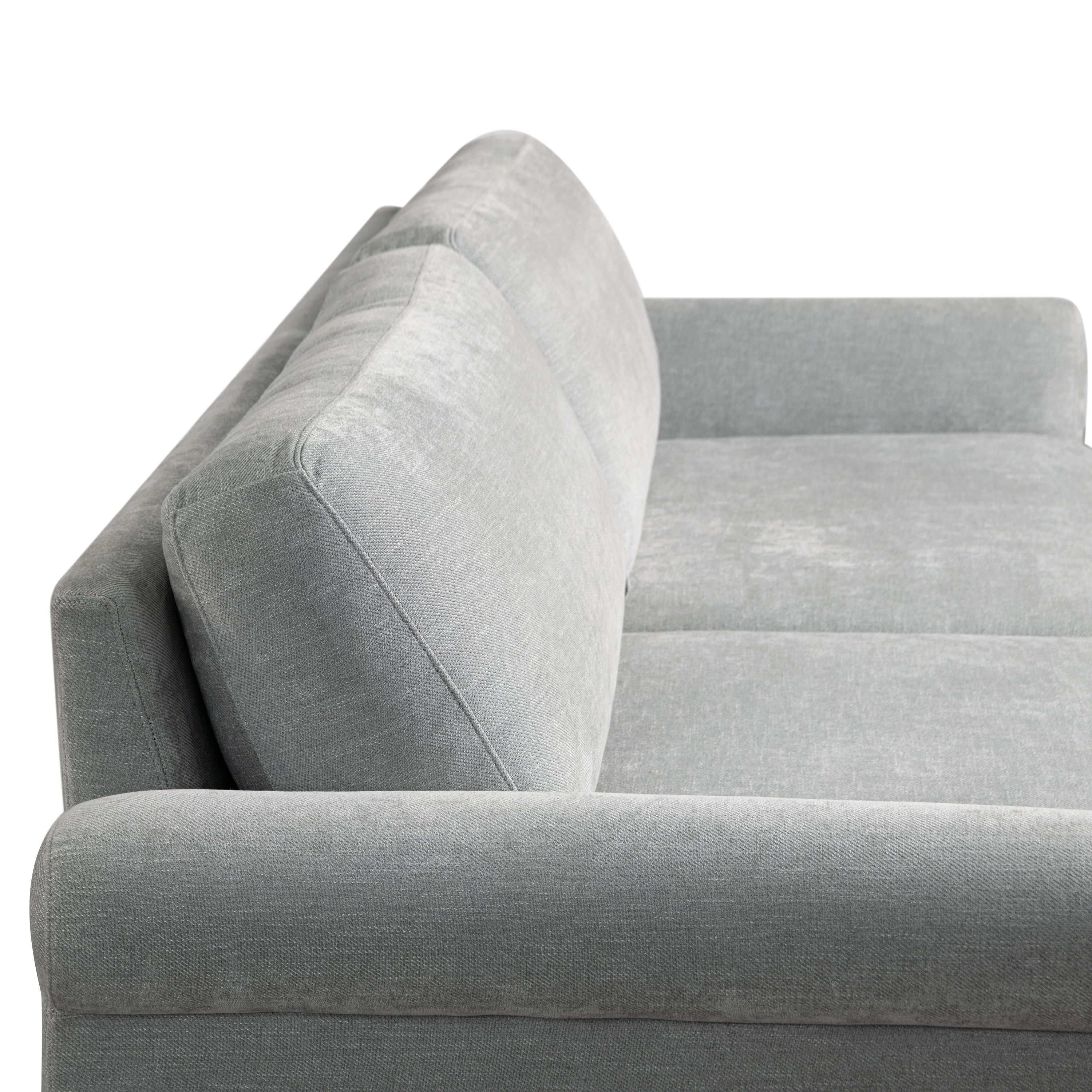 Serta Myers Modern Convertible Sofa, Light Gray Fabric
