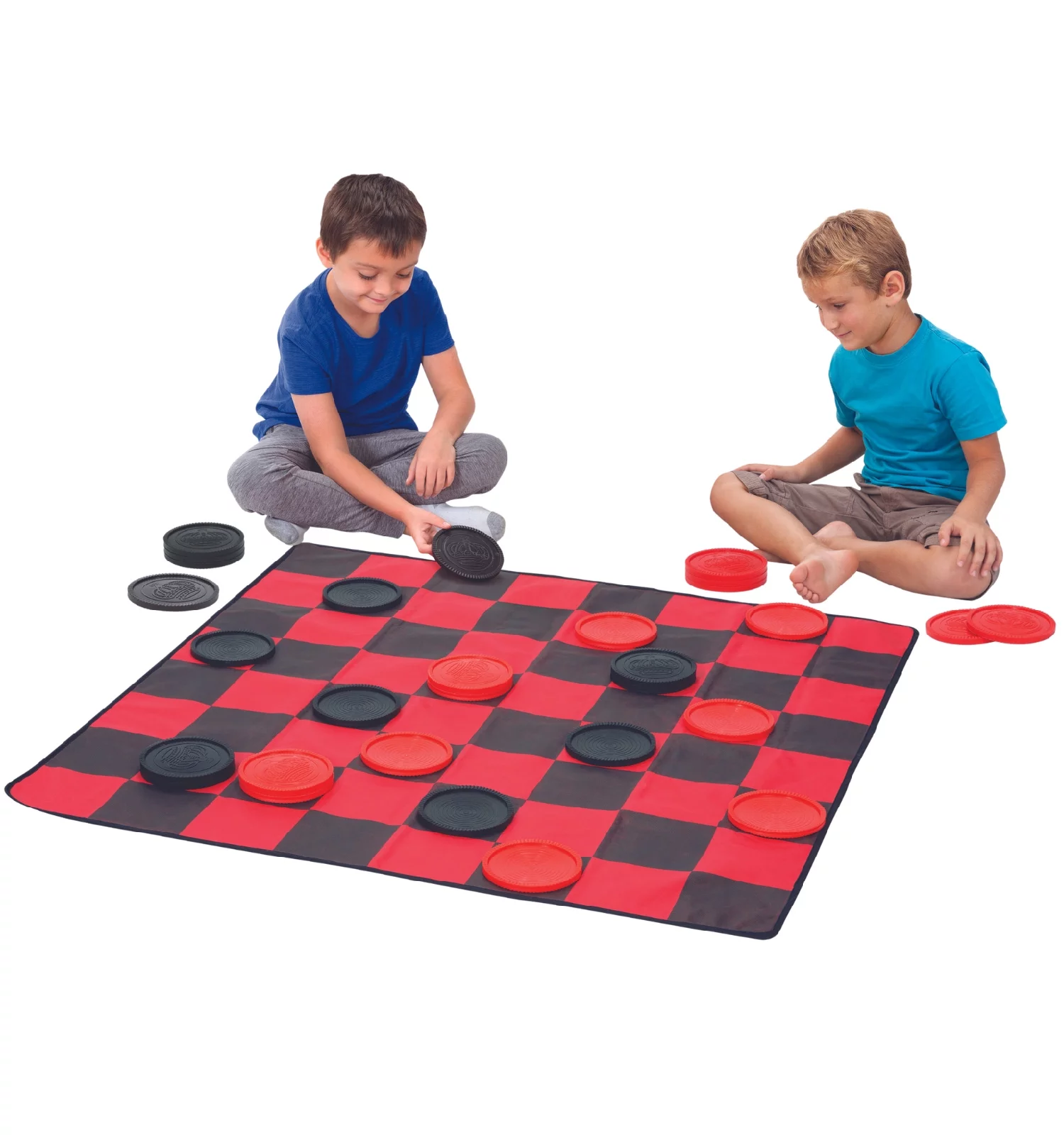 Etna 3-in-1 Giant Checkers & Tic Tac Toe Game Set