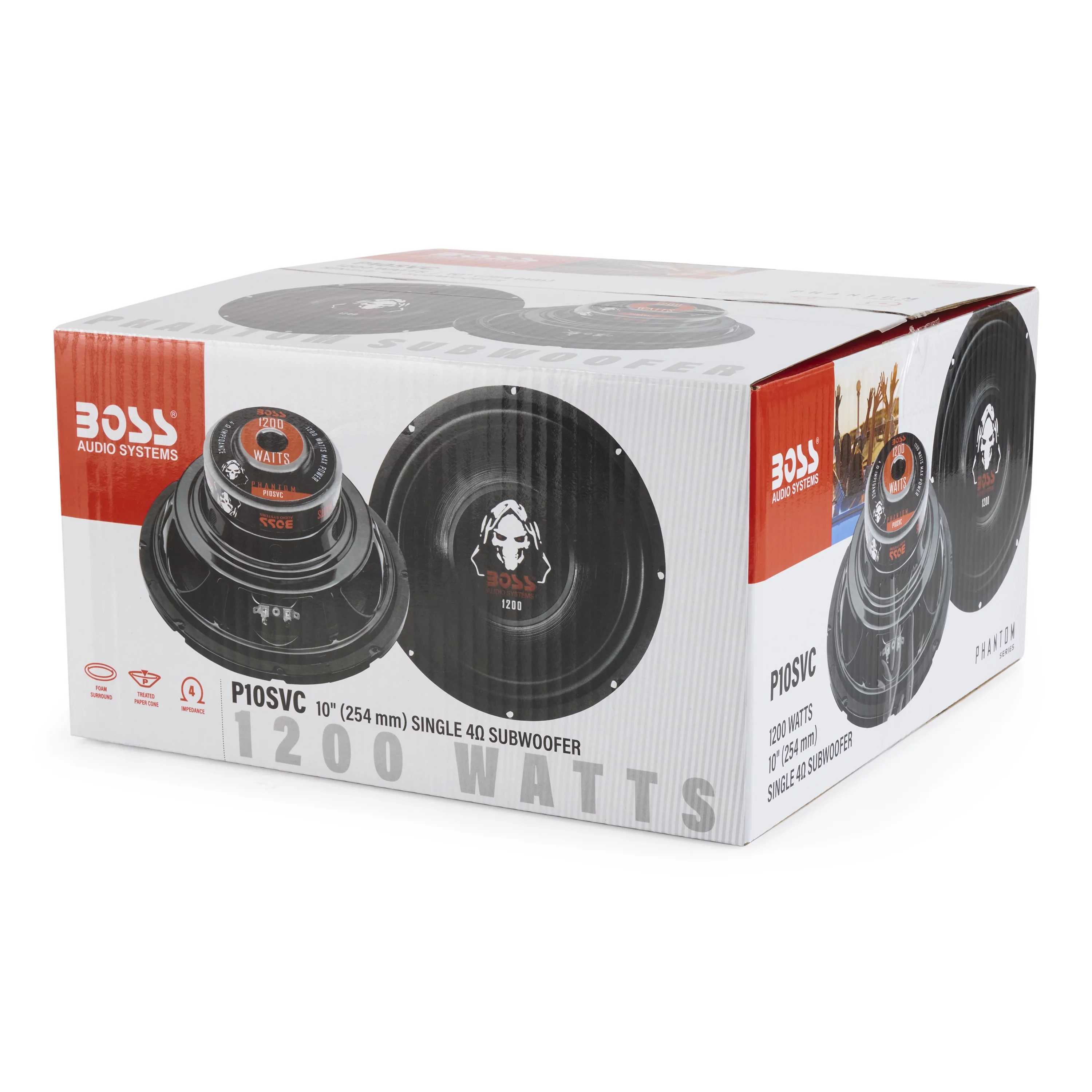 Boss Audio 10-Inch Single Voice Coil 1200 Watt Max Subwoofer (2 Pack) | P10SVS