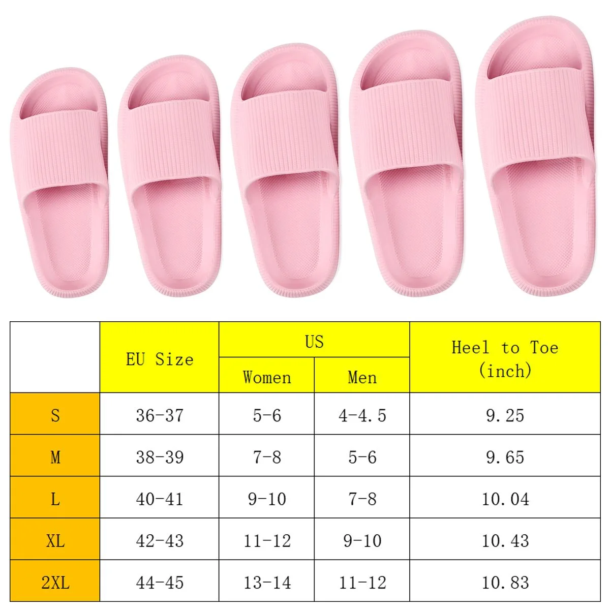 PULLIMORE Clouds Anti-Slip Slippers for Women Men, Quick-Drying Bathroom Slides Sandals Indoor Outdoor House Slippers (XL, Blue)